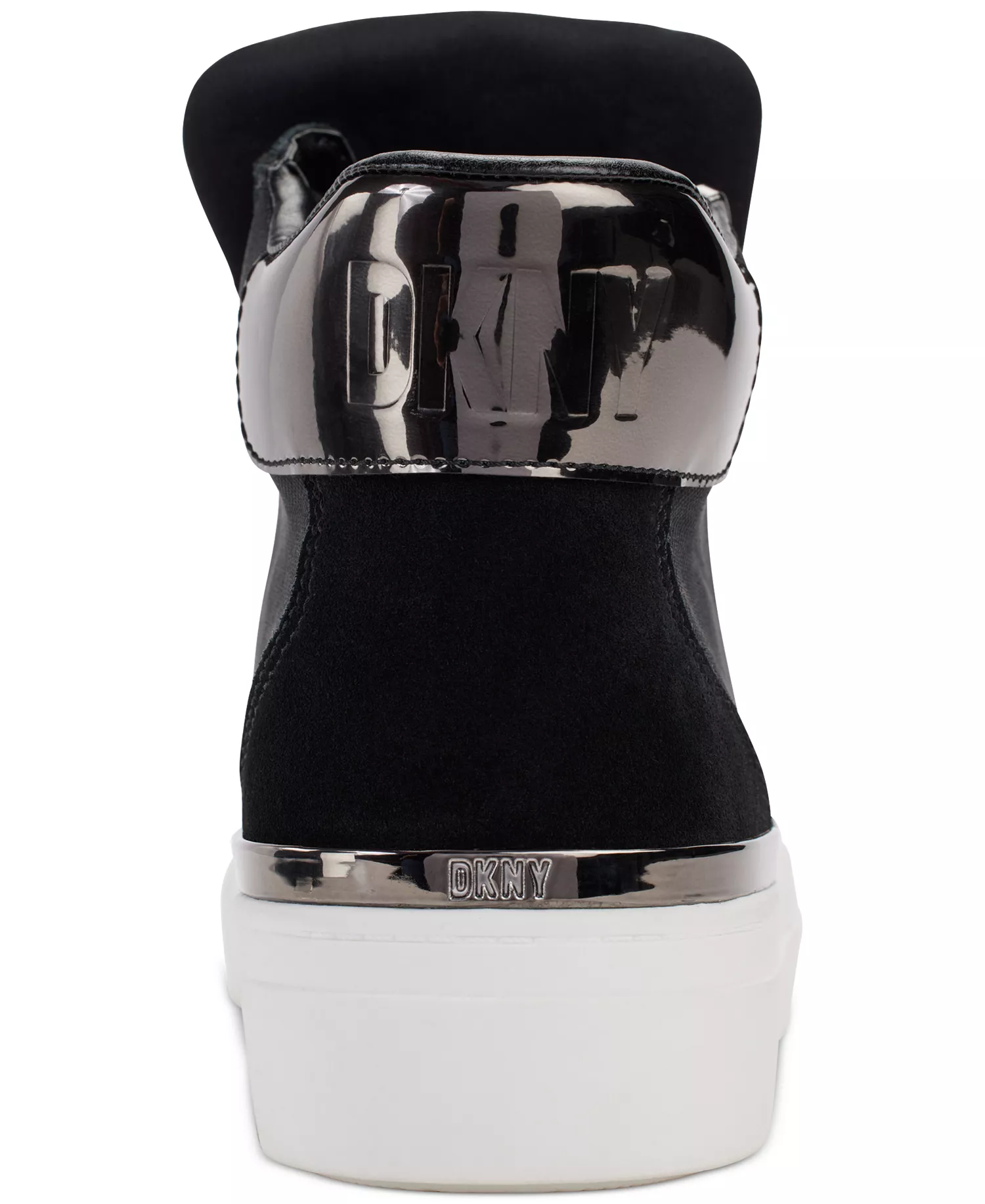 Women's Cindell Lace-Up Zipper High Top Sneakers - Black/ Dark Gunmetal - 5.5M