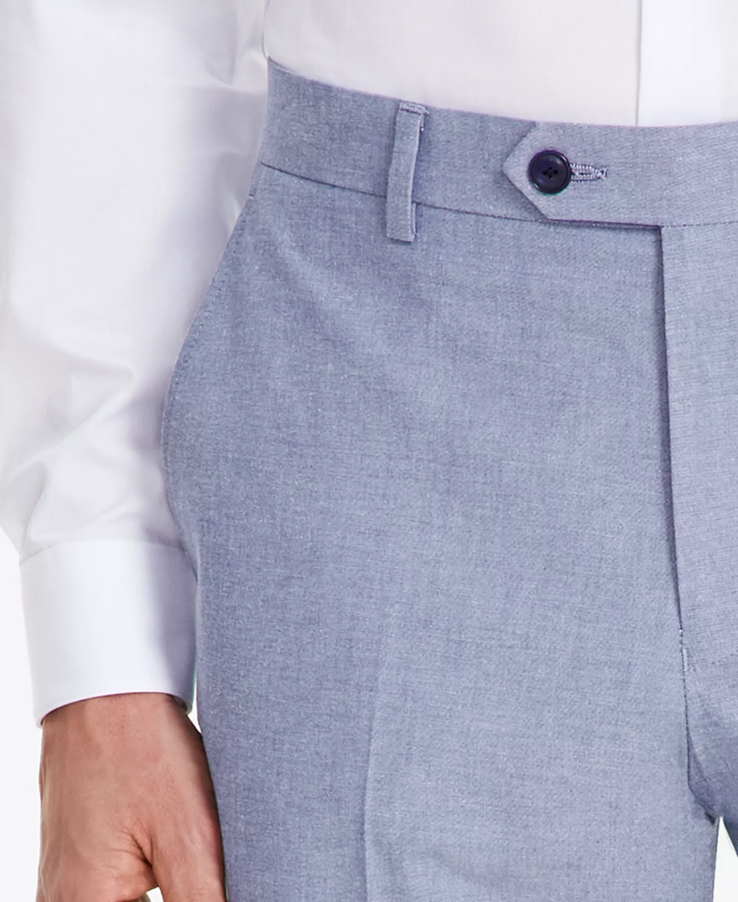 Men's Modern-Fit TH Flex Stretch Chambray Suit Separate Pants - Blue - 29 - 30