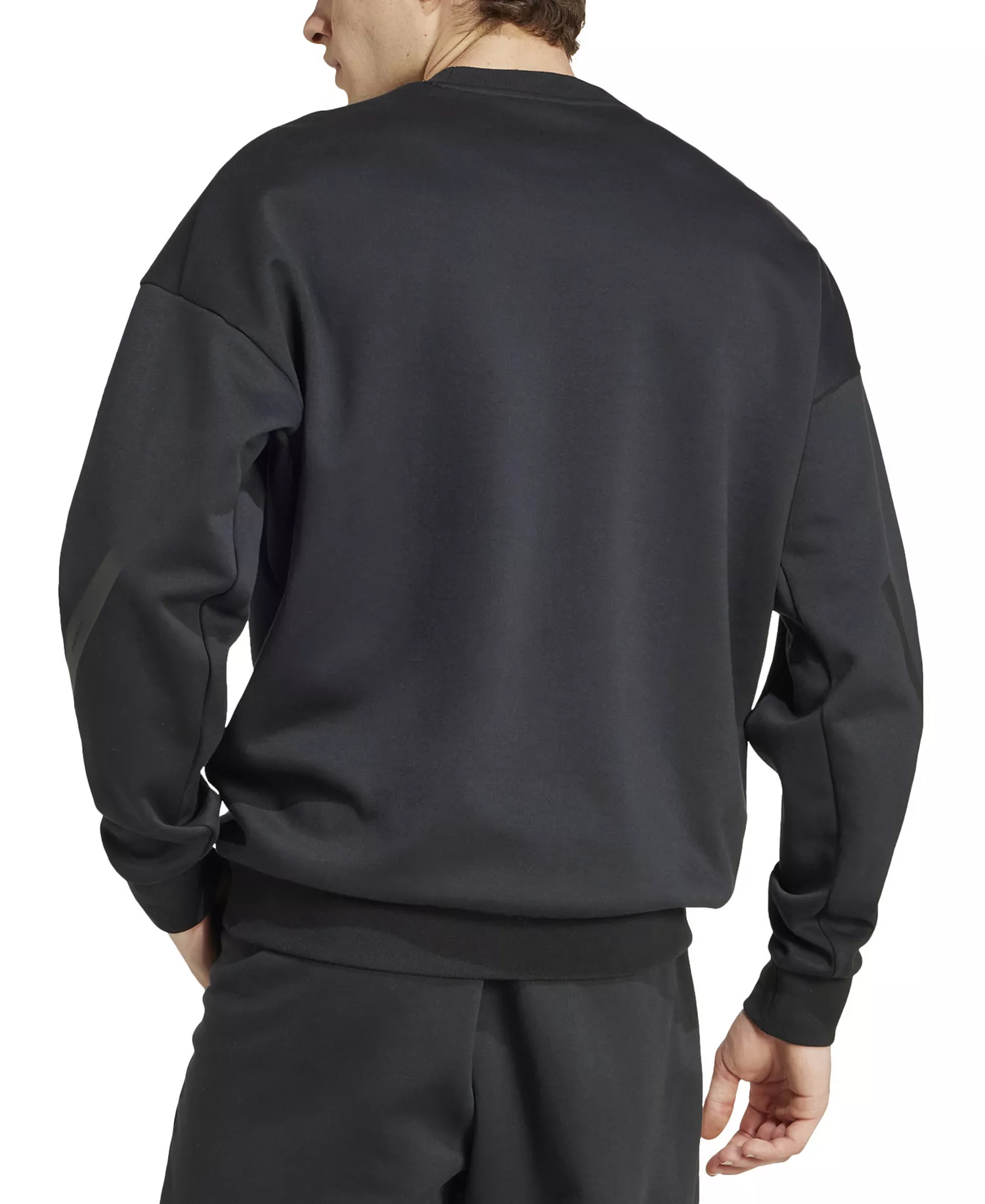 Men's Z.N.E. Relaxed Fit Long Sleeve Crewneck Sweatshirt - Black - 2XL