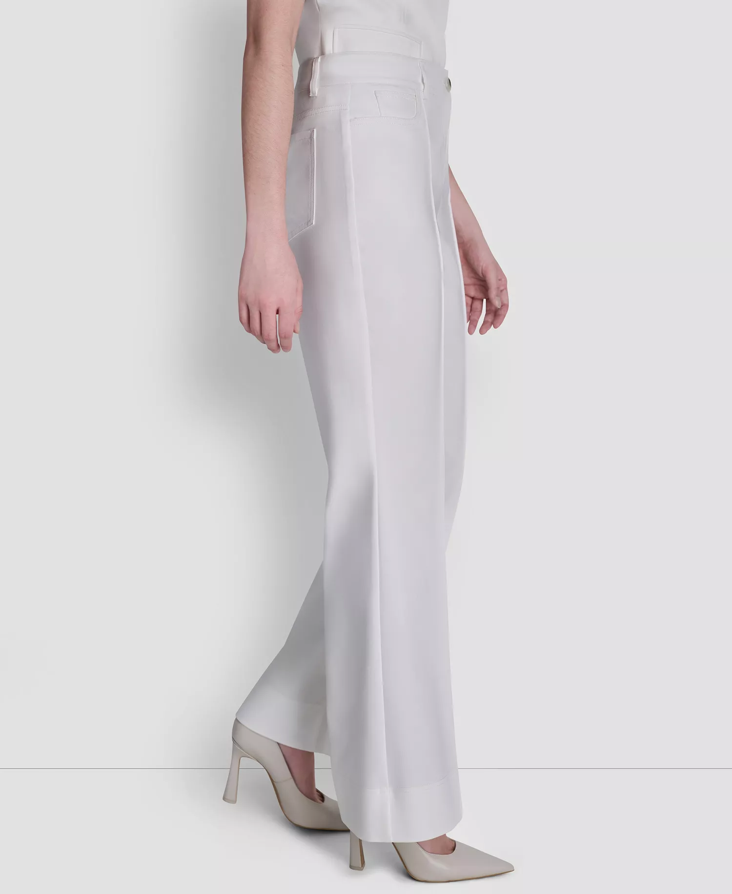 Women's Straight Leg Pintuck Pants - Ivory - 10