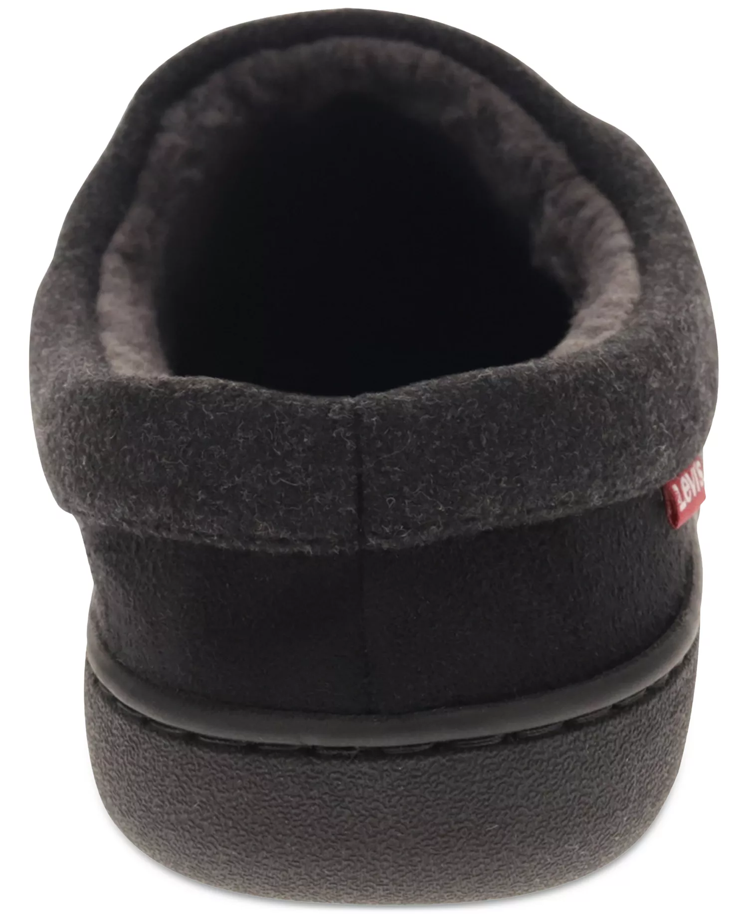Men's Victor Faux-Sherpa Slippers - Black - Large