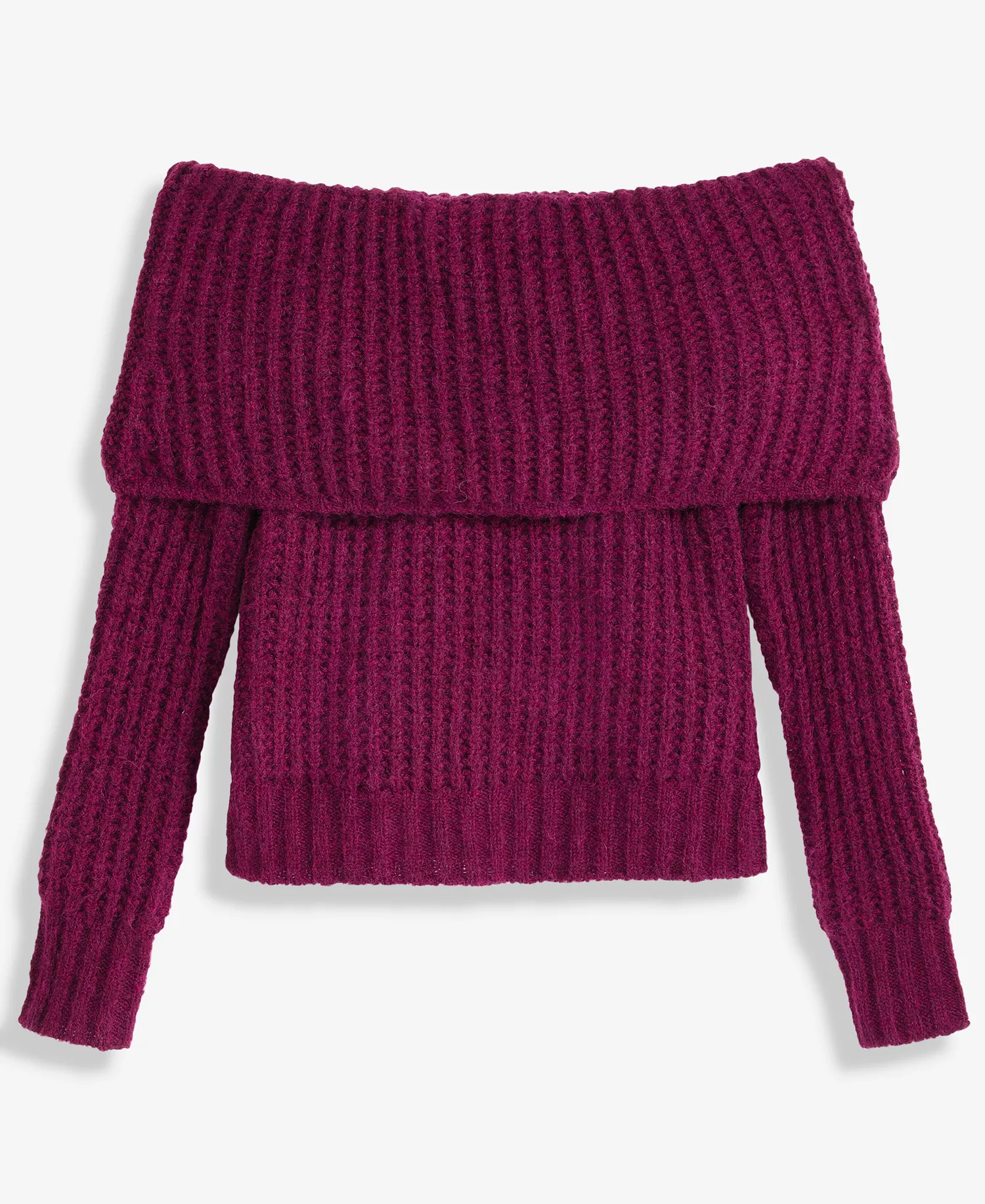 Women's Lofty Off-The-Shoulder Sweater, Macy's Exclusive - Berried Treasre - L