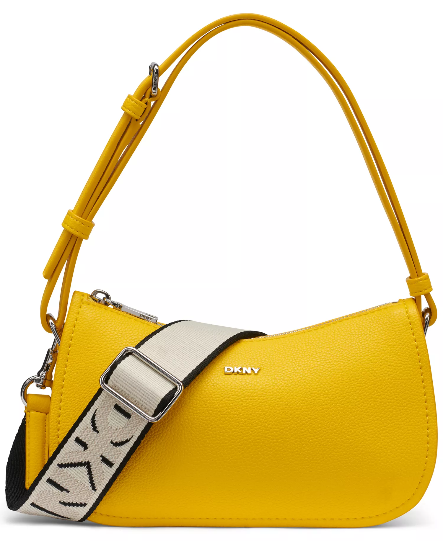 Nessa Zipper Small Slim Shoulder Bag - Bright Yellow - No Size