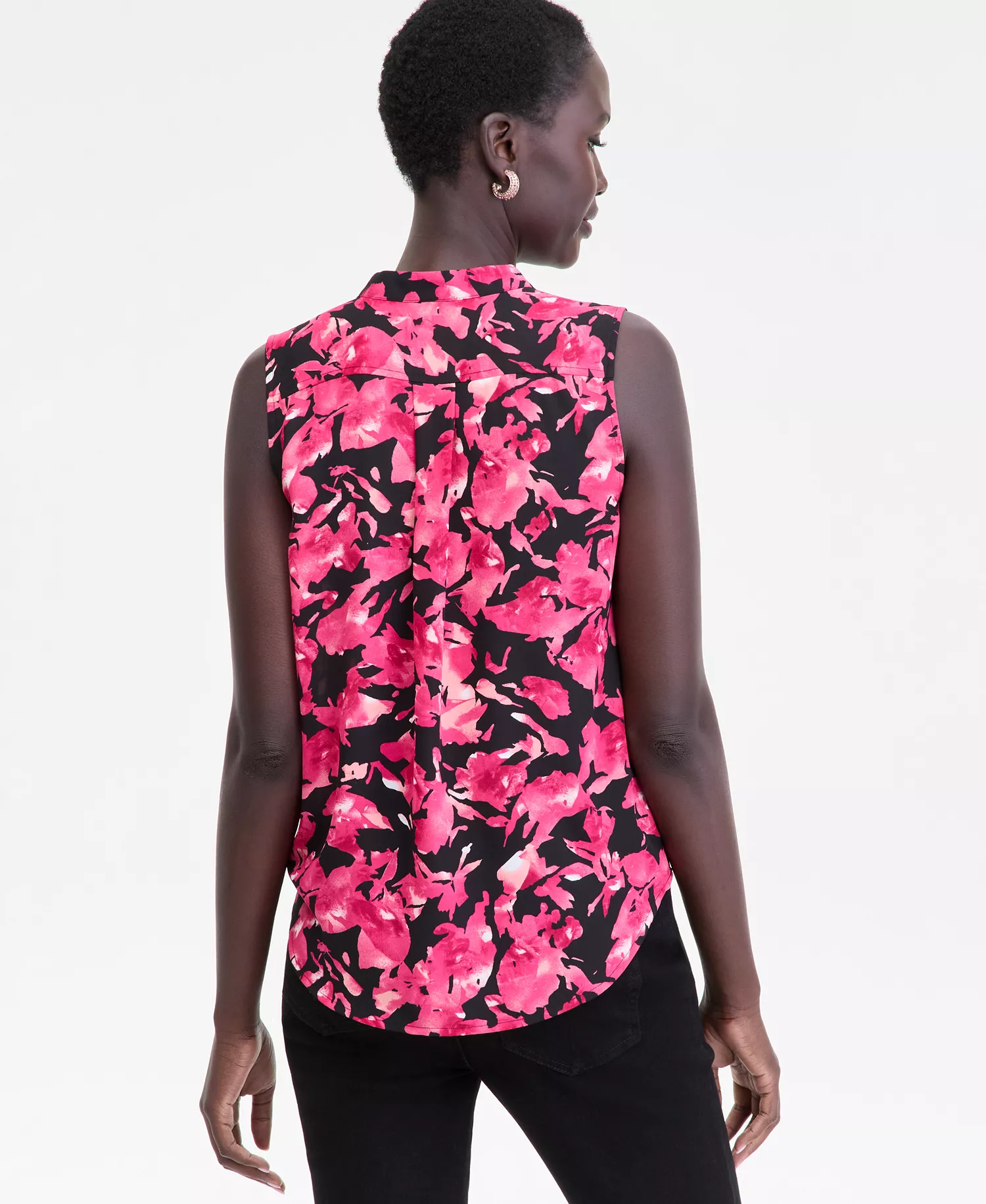 Women's Printed Surplice Tank Top, Macy's Exclusive - Painted Garden - 2XL