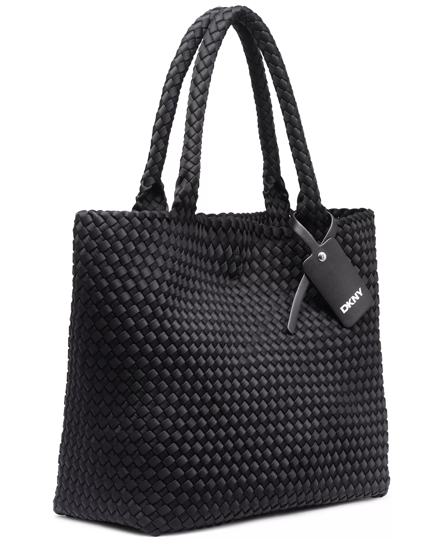 Giselle Large Magnet Closure Tote Bag - Black/Silver - No Size