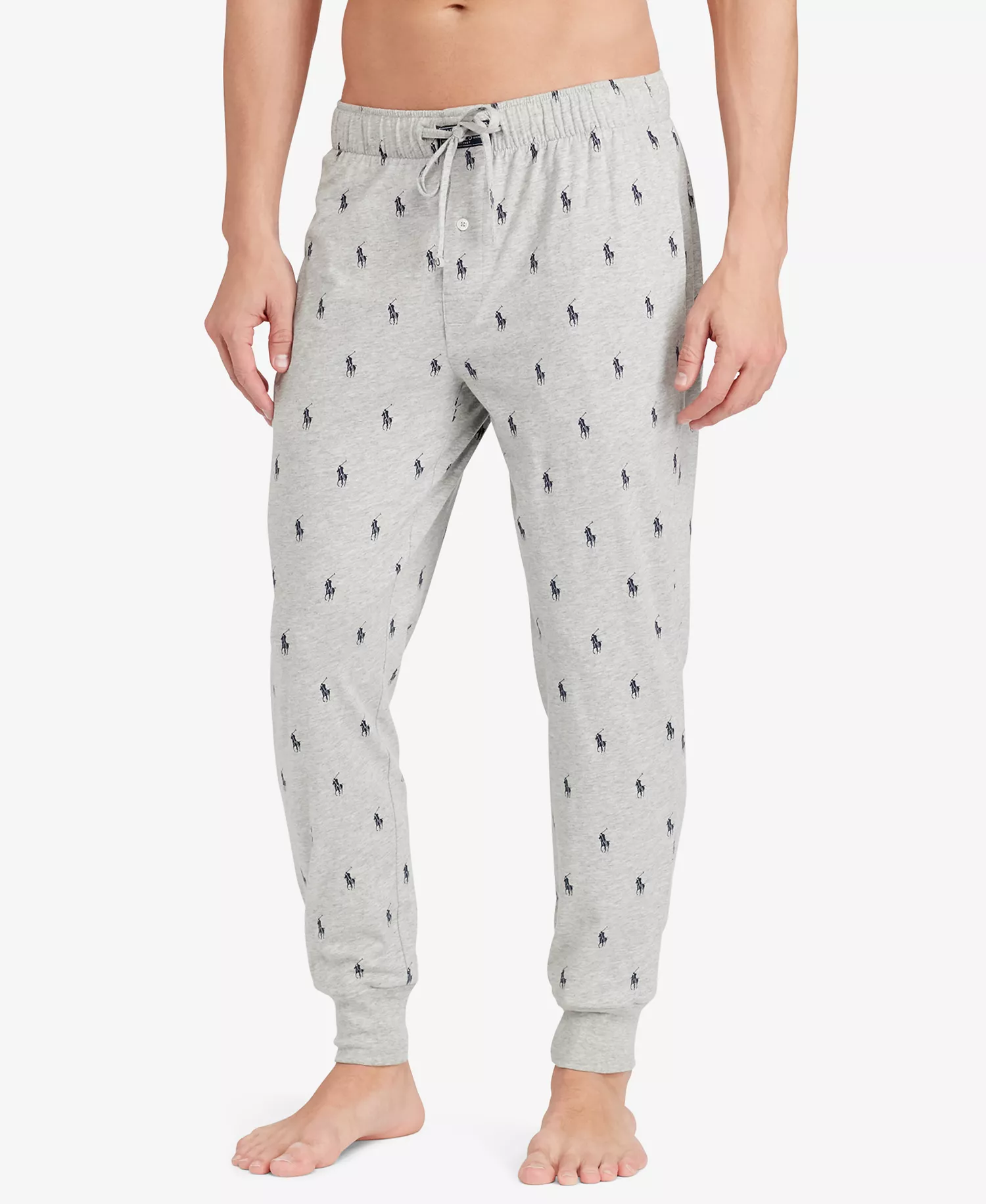 Men's Lightweight Cotton Logo Pajama Pants - Andover Heather - L