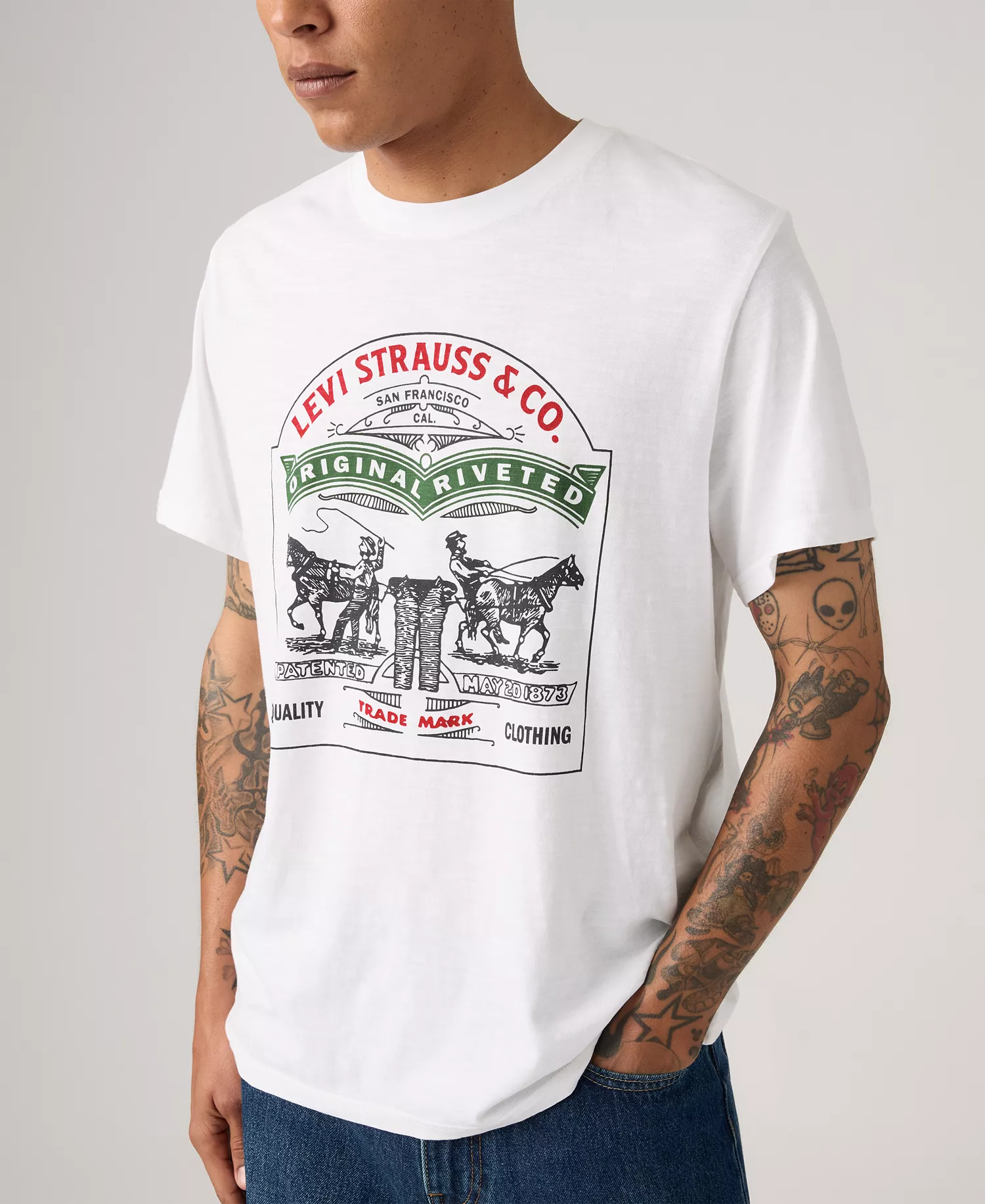 Men's Classic Short-Sleeve Graphic Crewneck T-Shirt - ARCHIVAL 2 - 2XL