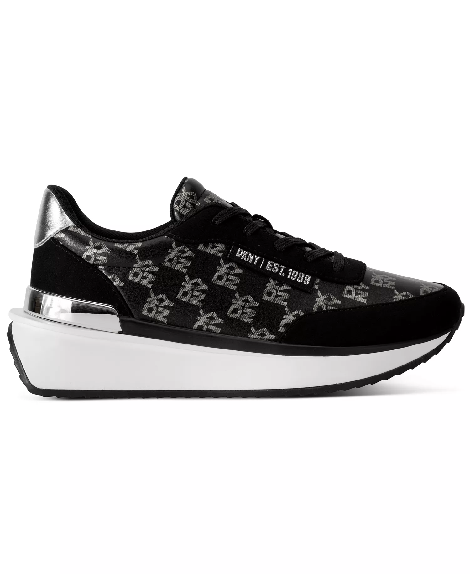 Women's Aranae Lace-Up Sneakers - Black, Nickel - 10M