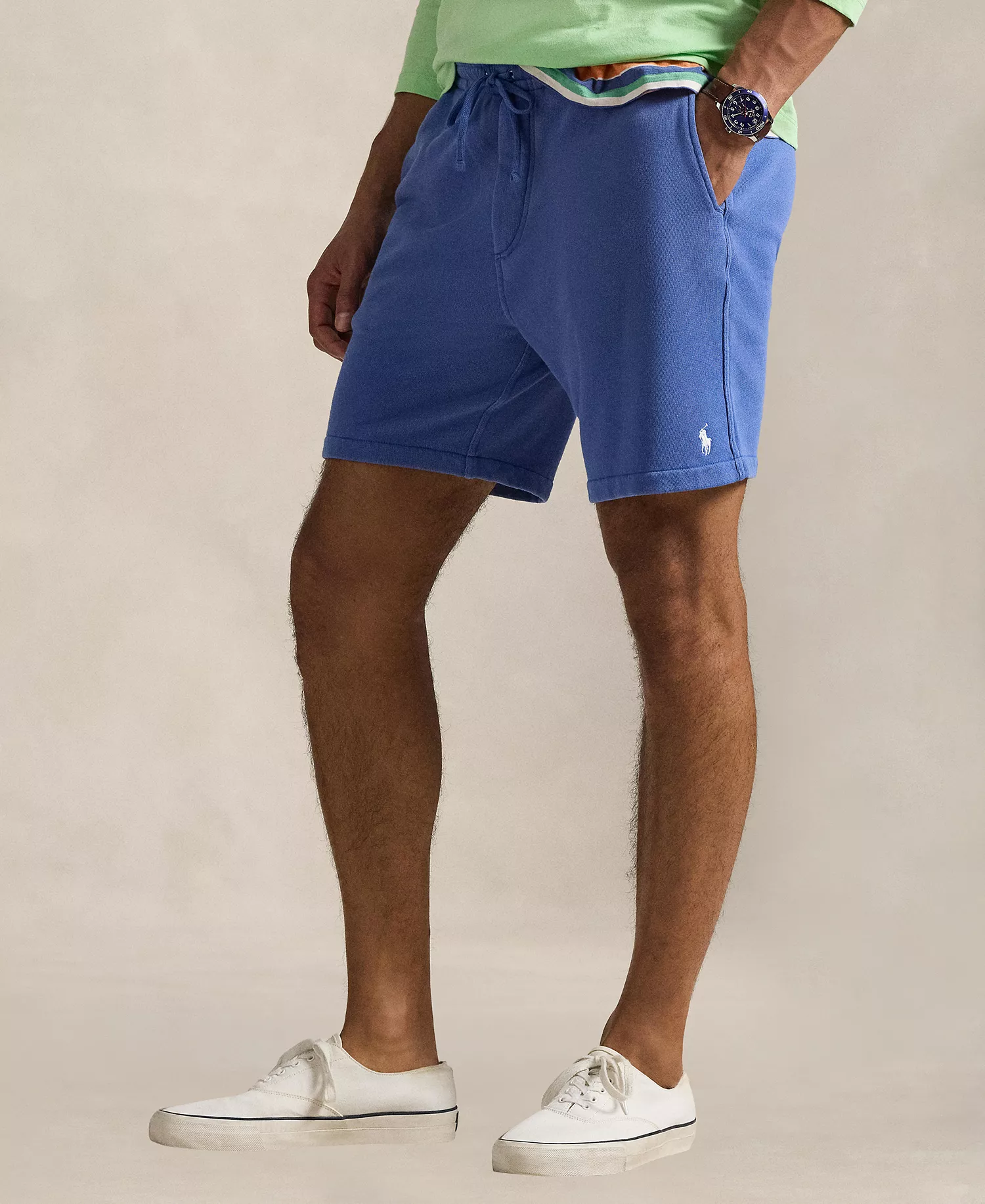 Men's Embroidered Pony Drawstring Shorts - Modern Royal - 2XL