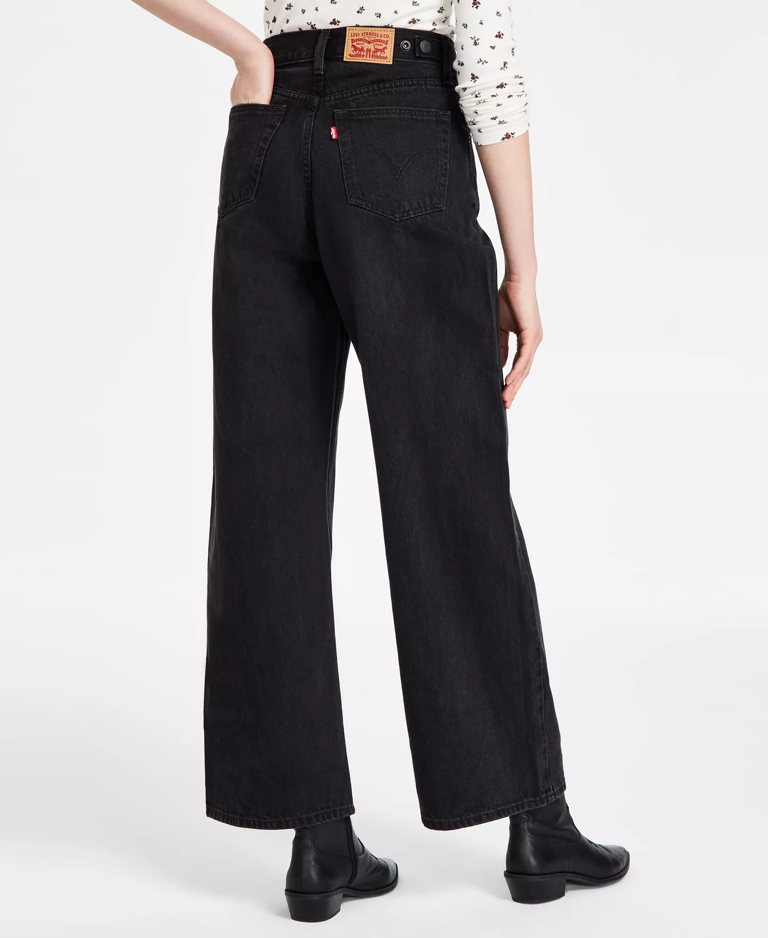 Women's Cinch-Waist Lightweight Baggy Jeans - Capturing Moments - 24
