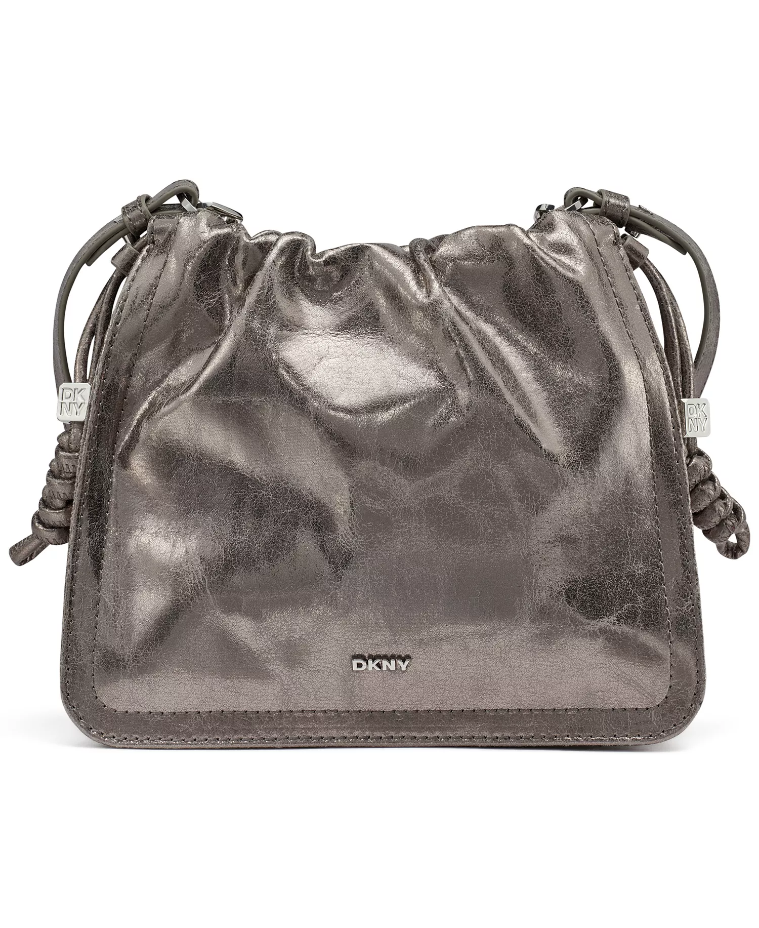 Halle Drawstring Small Crossbody Bag - Bronze - ONE SIZE