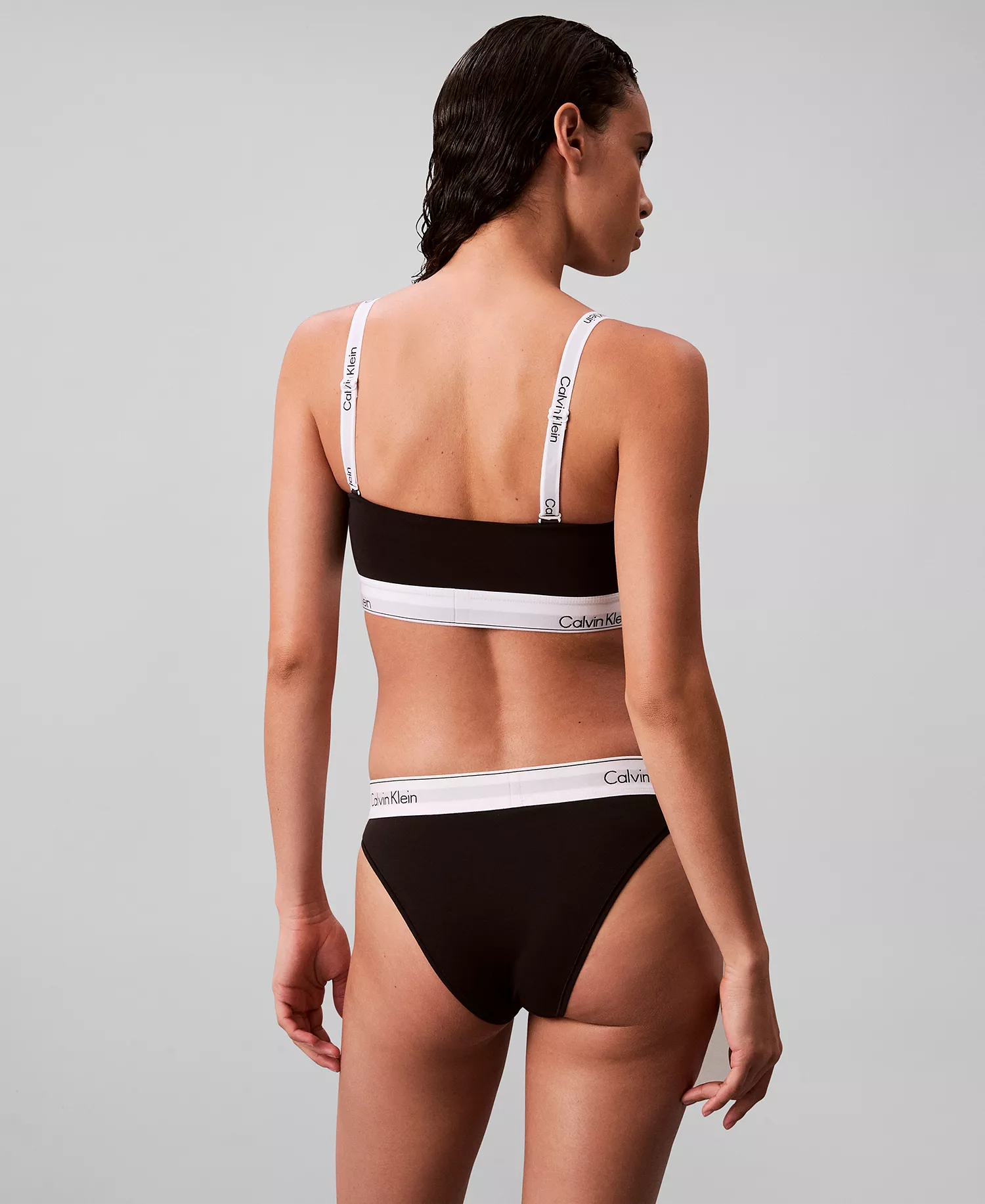 Women's Icon Cotton Bandeau Bra QF8497 - Black - L