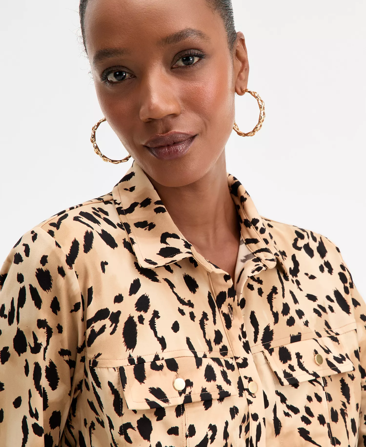 Women's Printed Utility Top, Macy's Exclusive - Caliste Animal - L