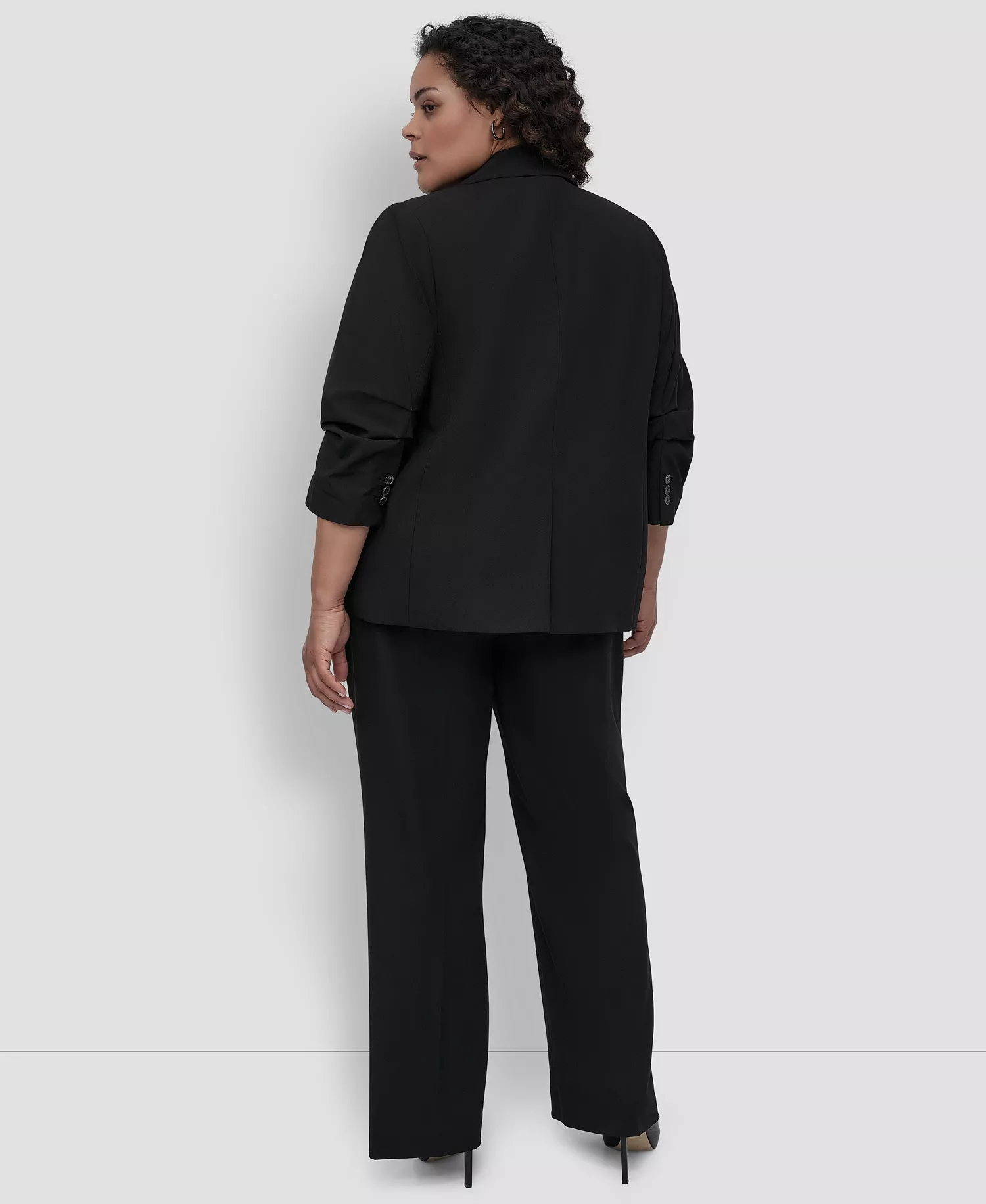 Plus Size 3/4-Sleeve Madison Jacket  - Black - 14W