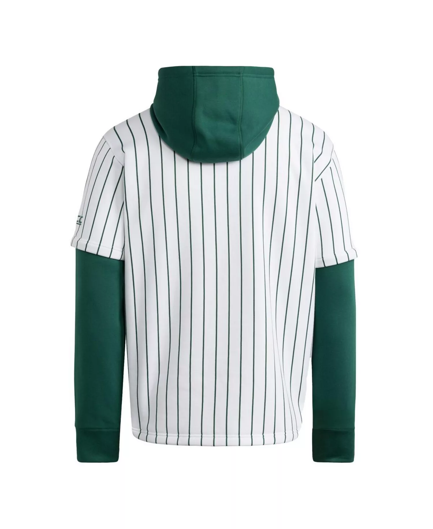 Men's White/Green Miami Hurricanes Baseball Jersey Hoodie - White, Green - 2XL