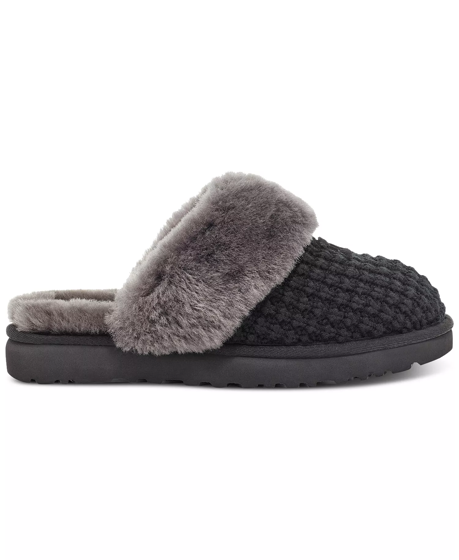 Women's Cozy Faux-Shearling Slippers - Black - 10M