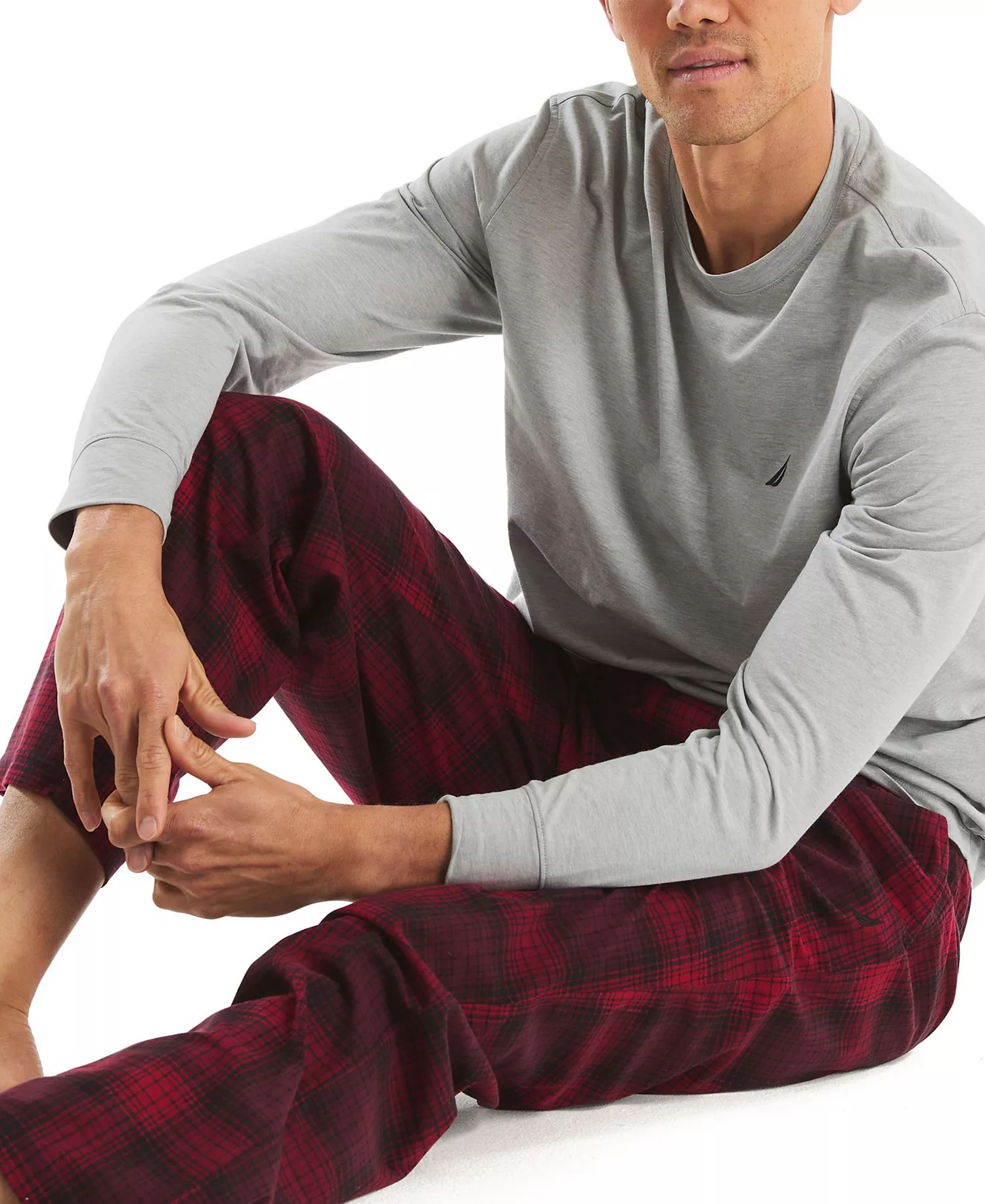 Men's Plaid Classic Fit Pajama Pants - Rio Red - L