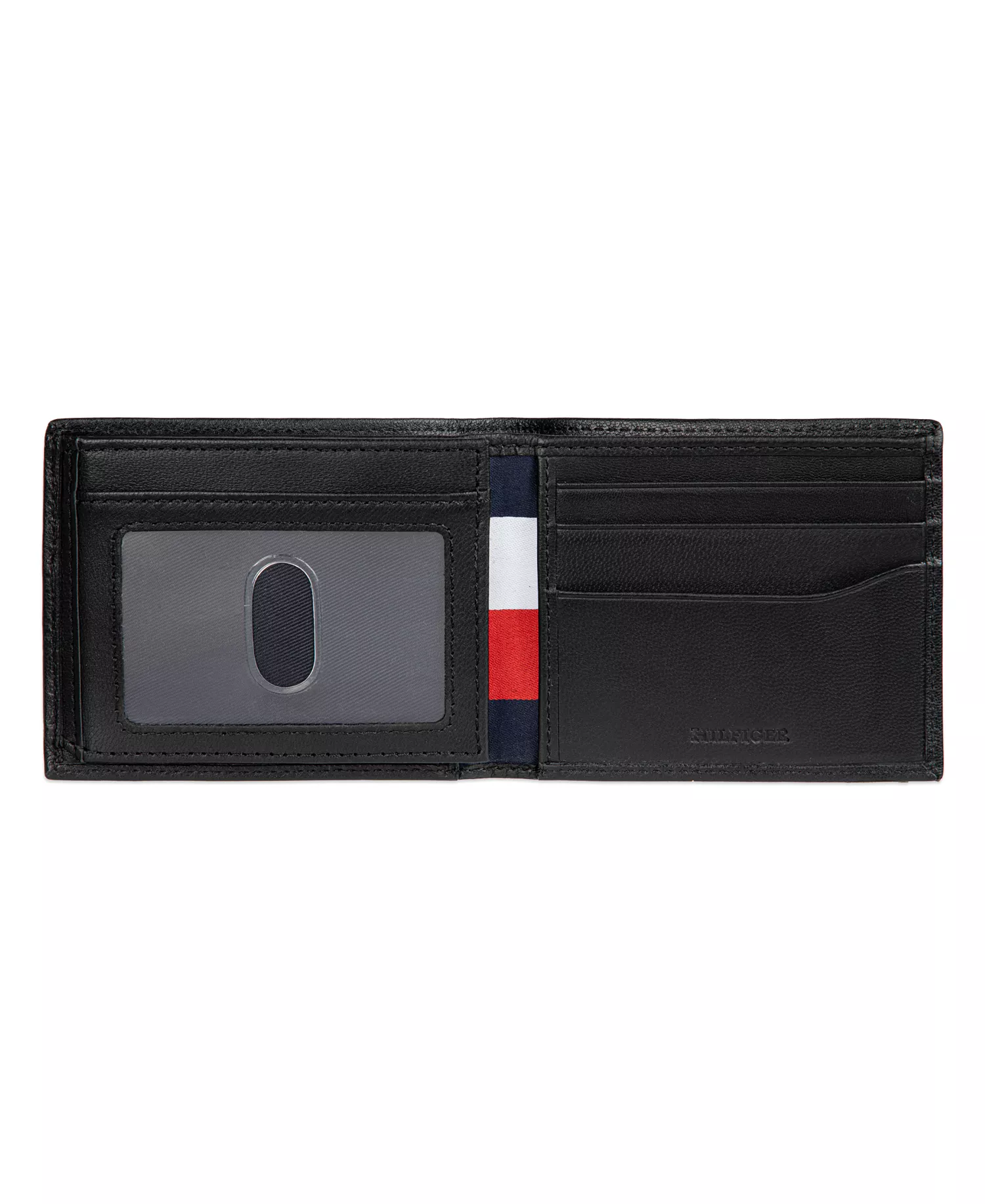 Men's RFID Stripe Embossed Bifold Traveler Wallet - Black - ONE SIZE