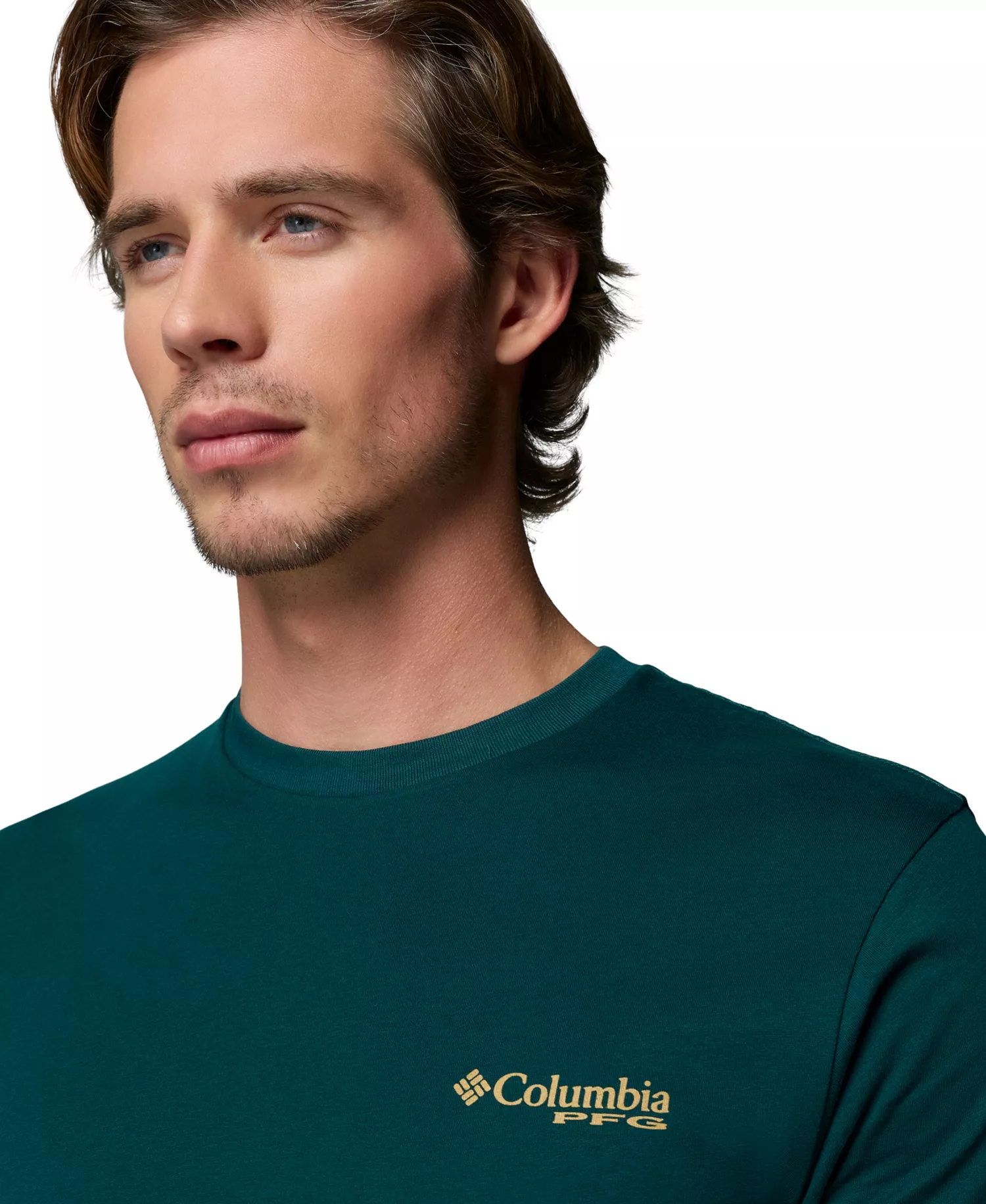 Men's PFG Border Graphic T-Shirt - MIDNIGHT/TEAL - L