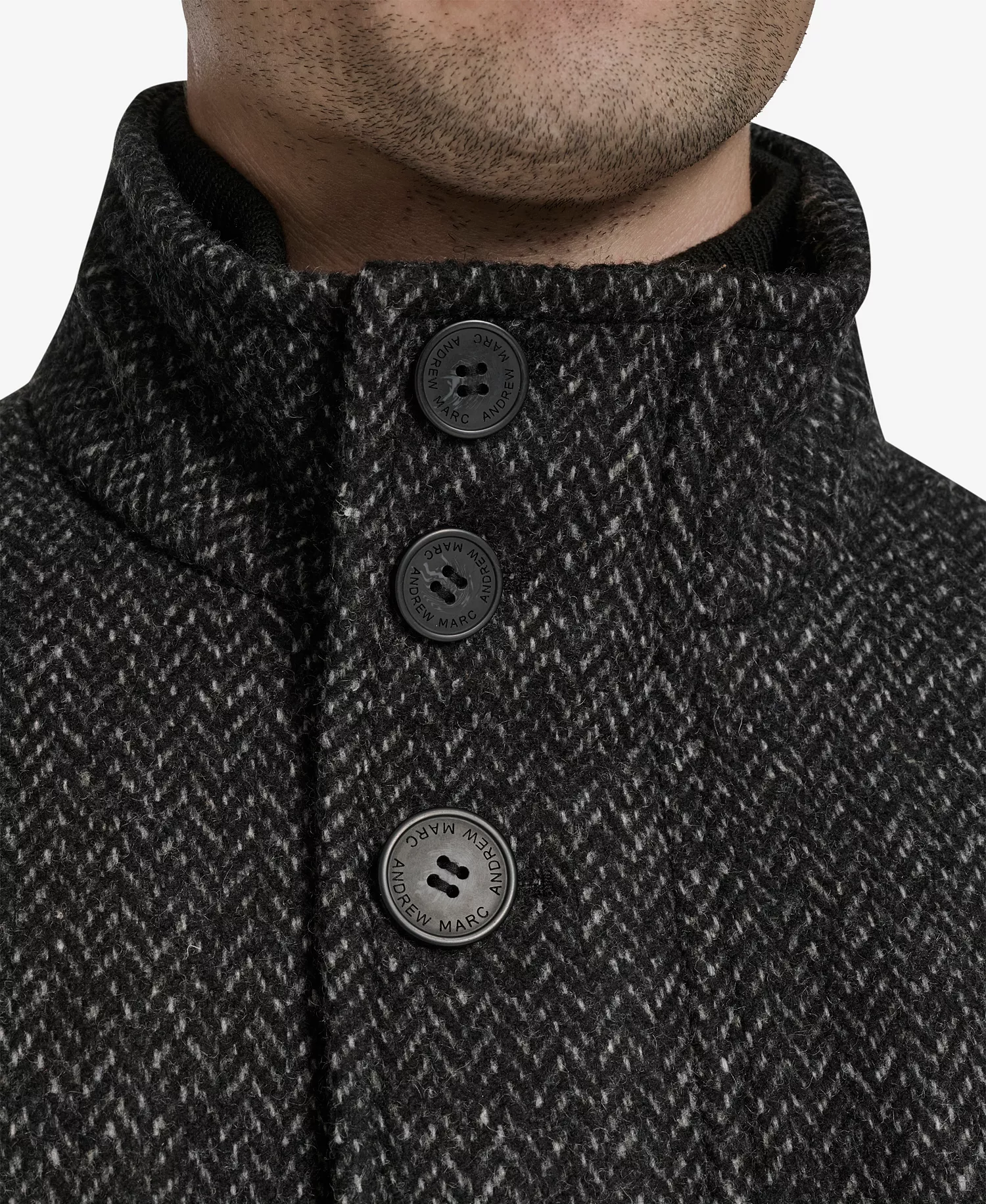 Men's Dorsey Plaid Jacket - Black Herringbone - 2XL