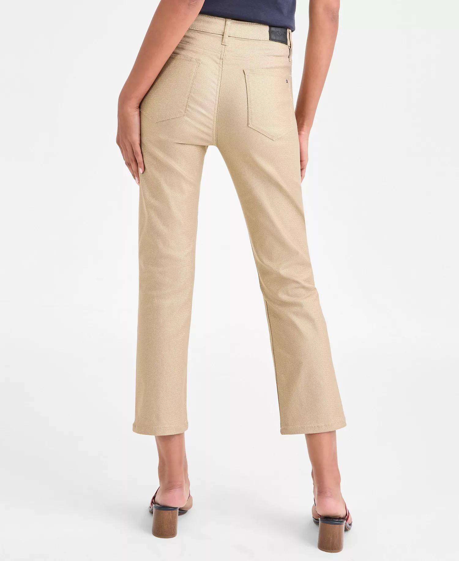 Women's Foiled Straight-Leg Jeans - Gold - 14