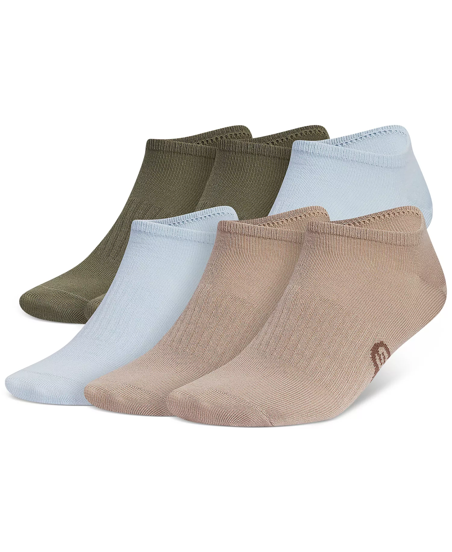 Men's Superlite Classic 6-Pk. No-Show Socks - Dark Green/ Beige Assorted - 6-12
