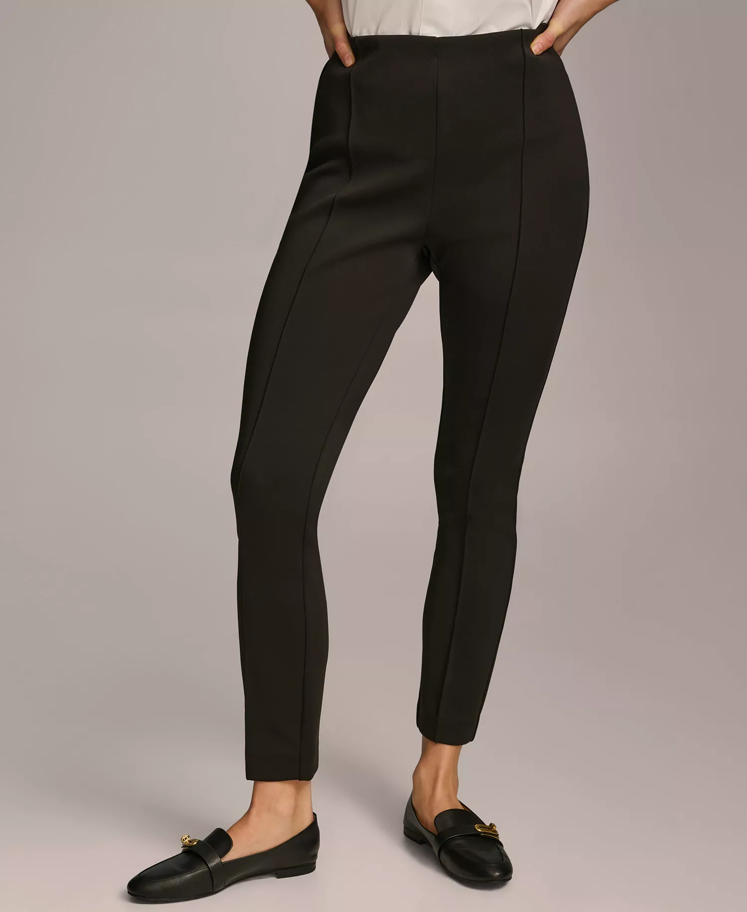 Petite Mid-Rise Ankle-Length Pants - Black - 0P