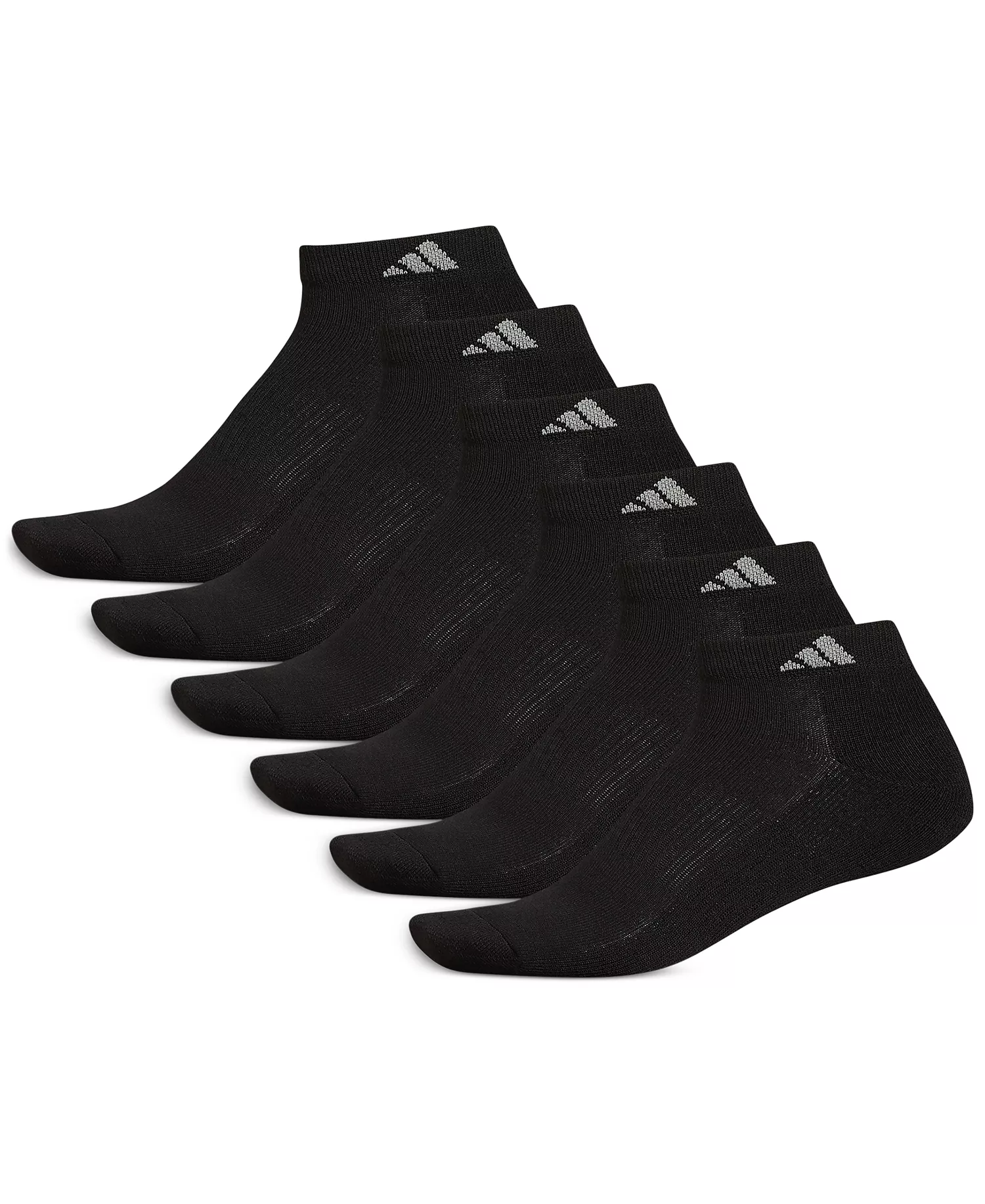 Men's Cushioned Athletic 6-Pack Low Cut Socks - Black - L