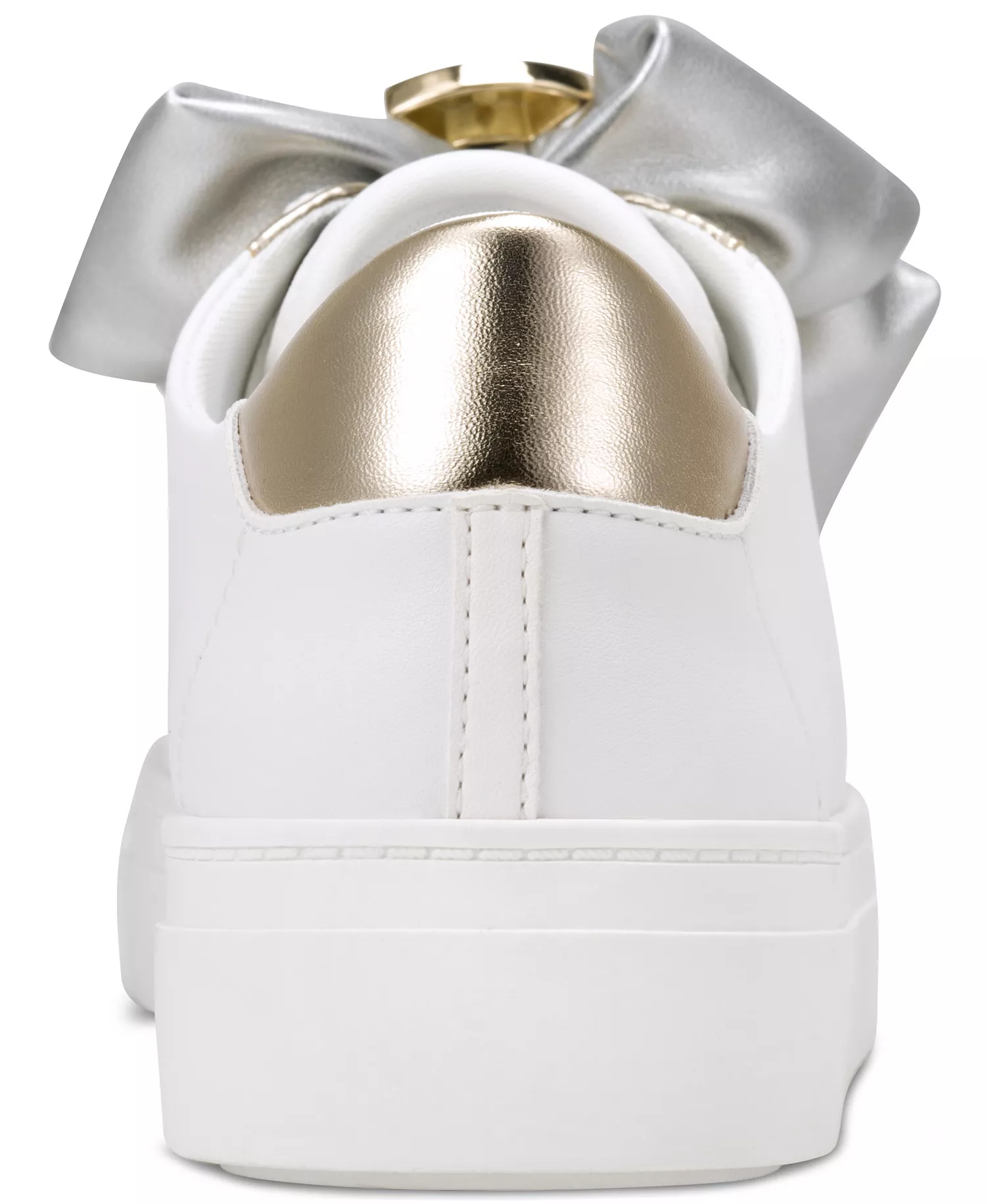 Women's Claudette Bow Lace-Up Sneakers - Bright White/Silver - 10