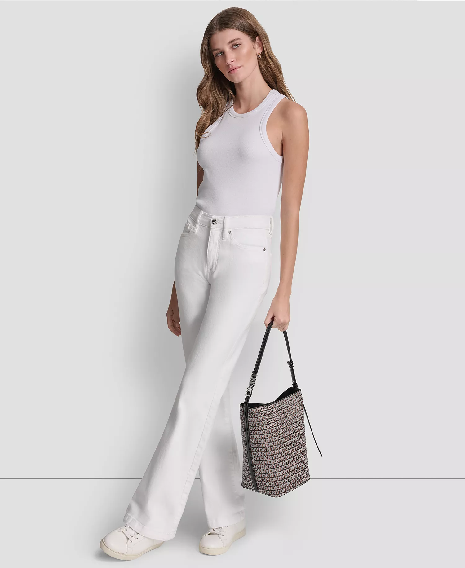 Avril Small Logo Bucket Bag - Black/saddle - NO SIZE