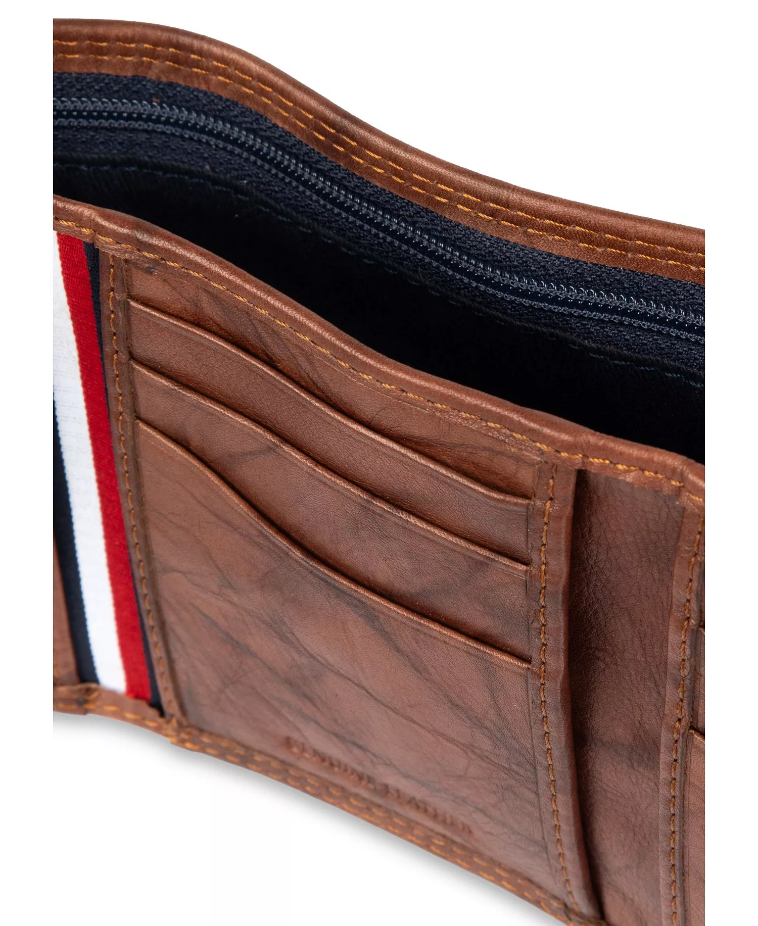 Men's Ribbon Striped Trifold Wallet
