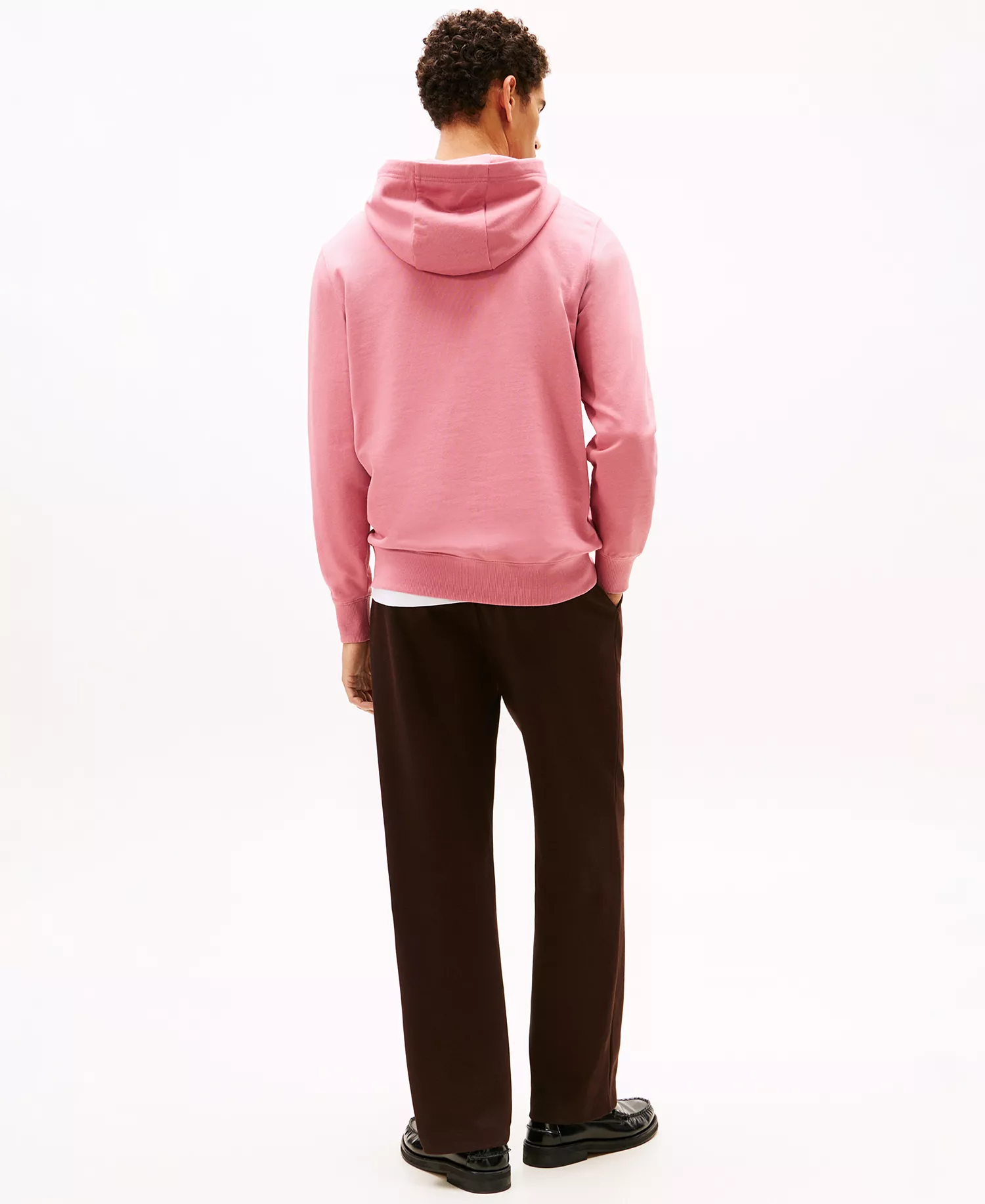 Men's Regular-Fit Essential Terry Hoodie - Camelia Blush - L