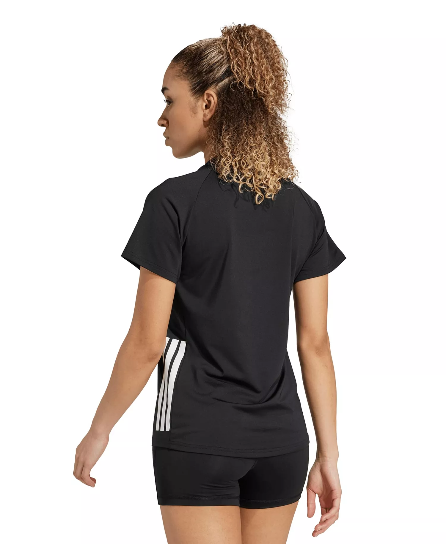 Women's HILO Short Sleeve Volleyball Jersey Training T Shirt - Black - L