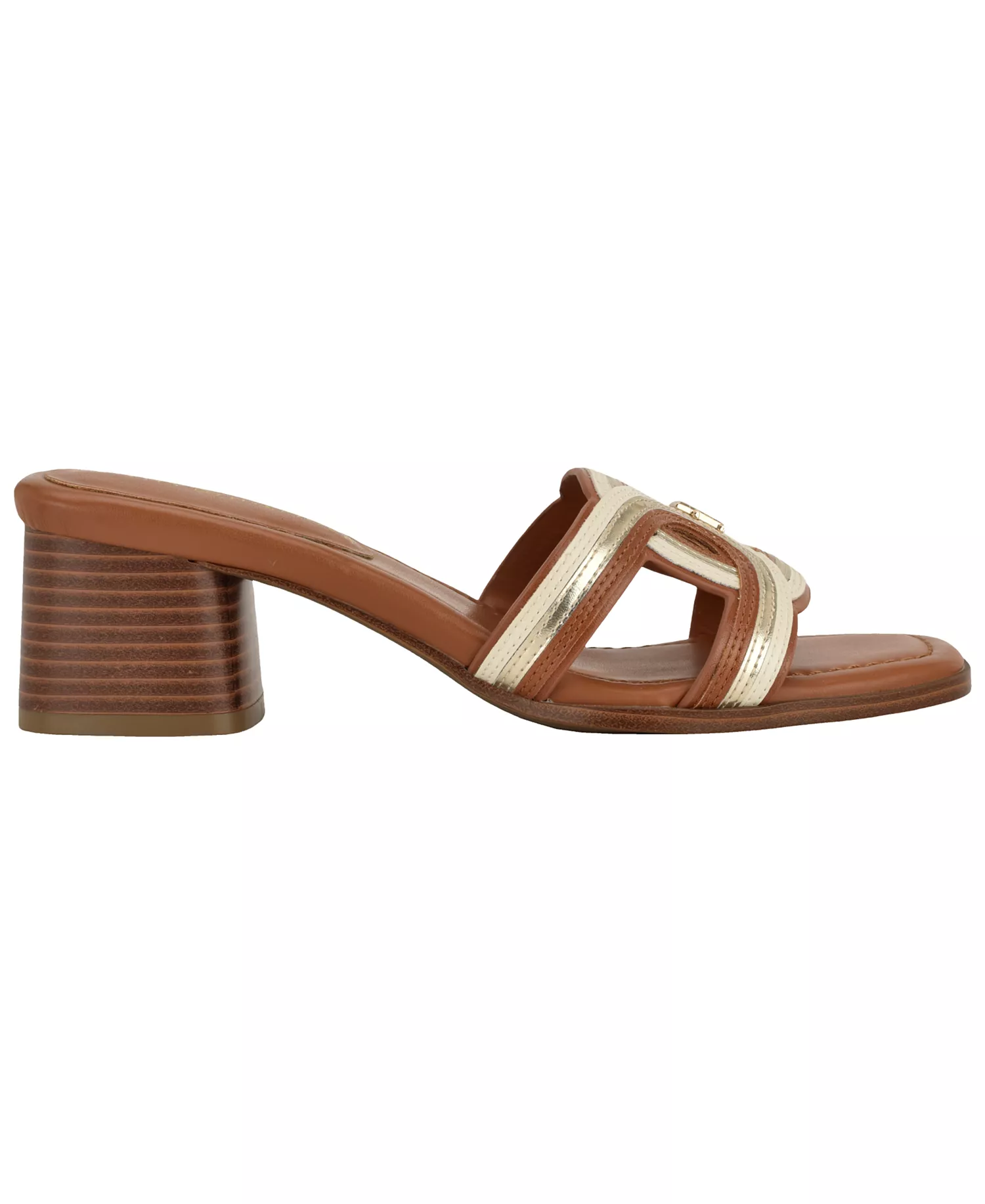 Women's Marica Block Heel Slide Sandal - Cognac Multi - 10M