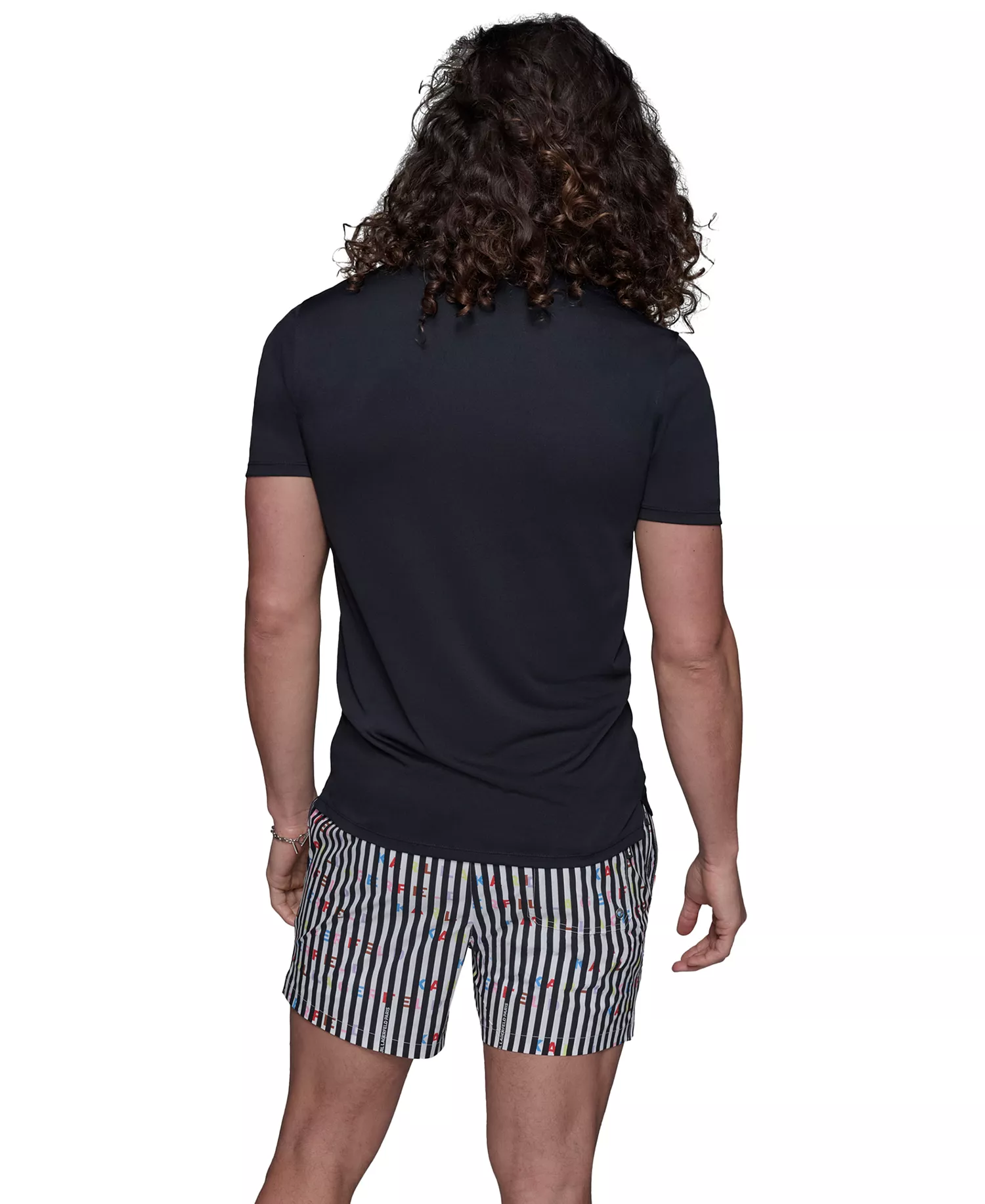 Men's Regular-Fit Logo Graphic Rash Guard - Black - 2XL