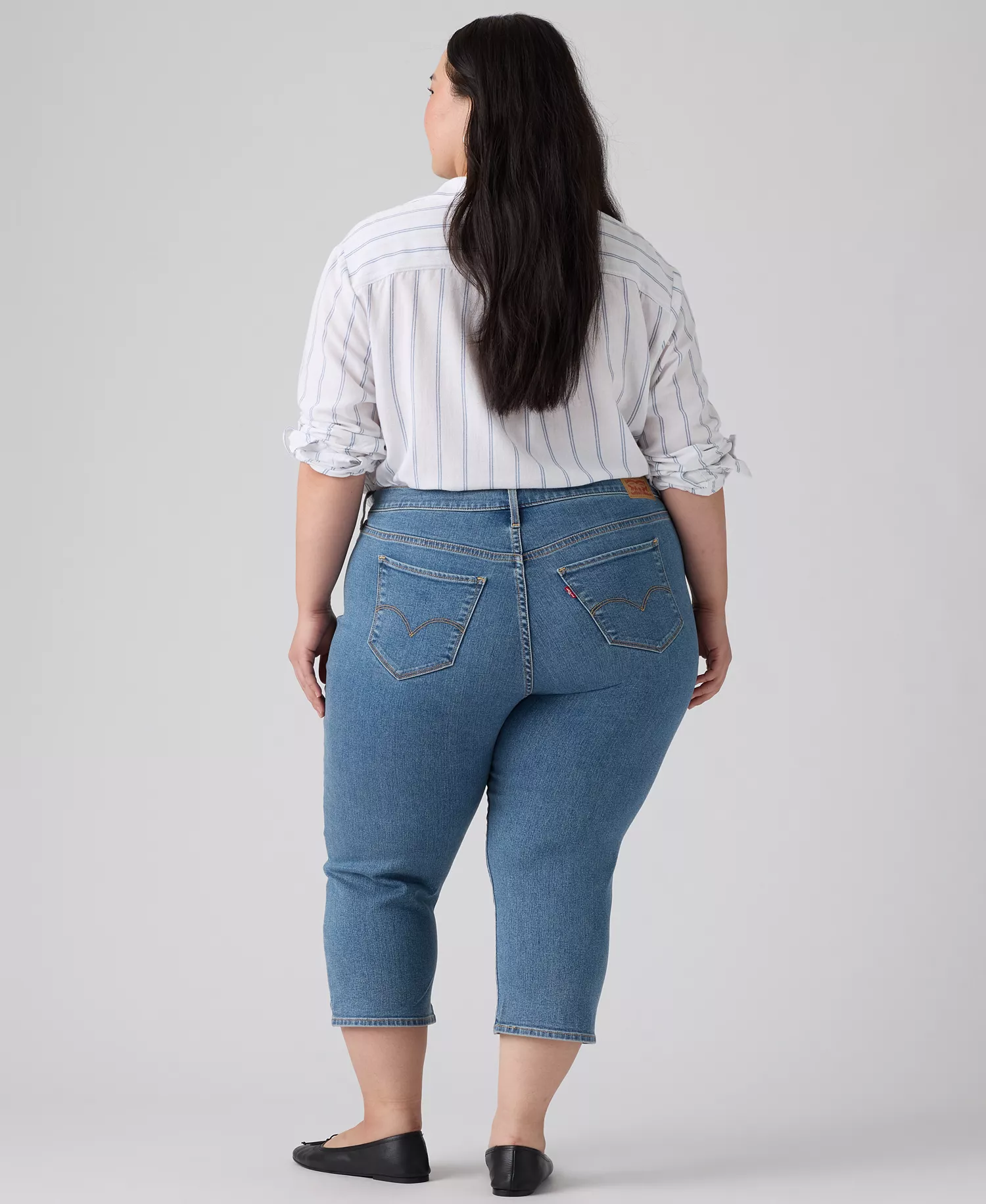 Trendy Plus Size 311 Shaping Skinny Capri Jeans - Camp Denim Plus - 16