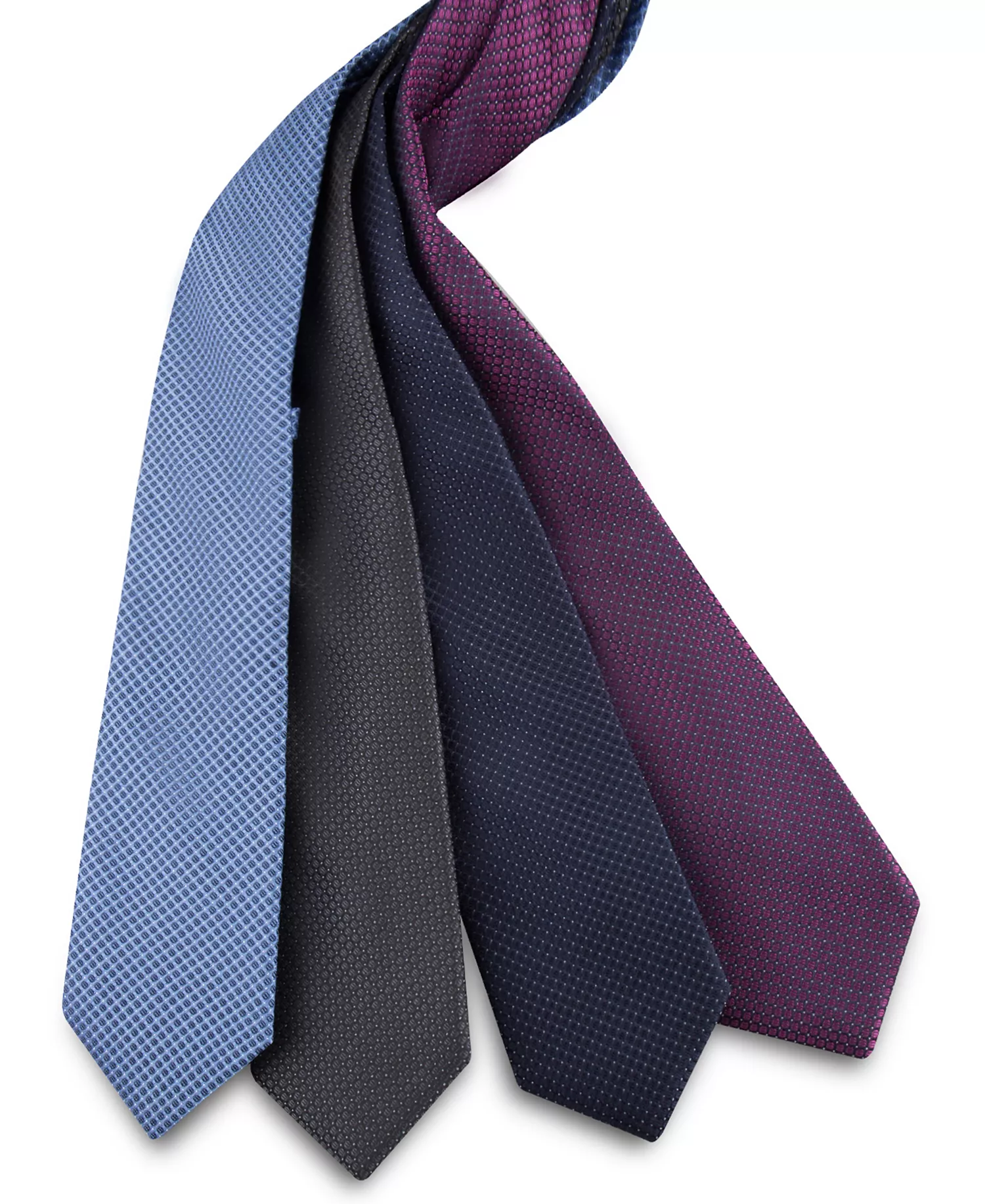 Men's Steel Micro-Dot Solid Tie - Berry - ONE SIZE