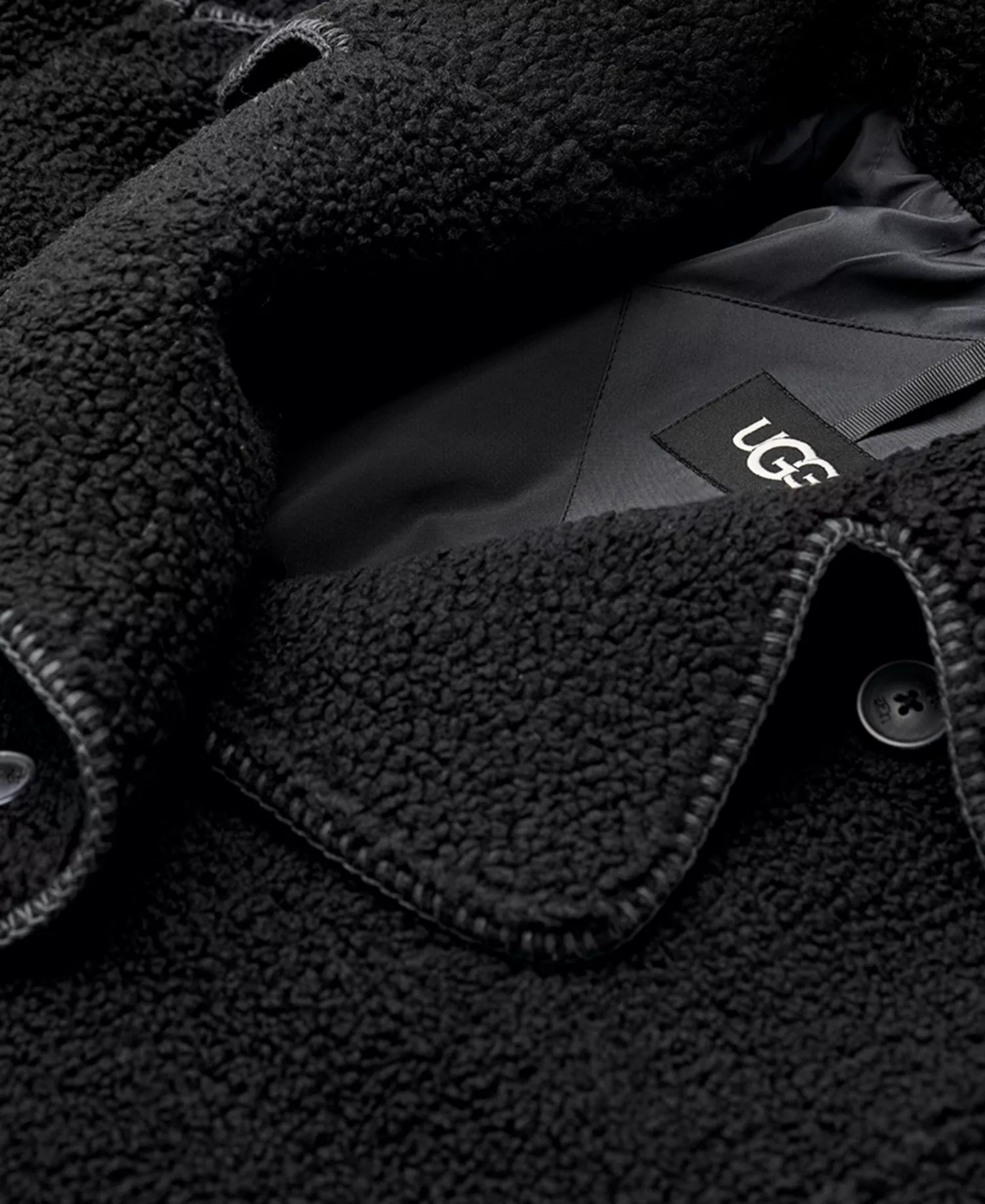 UGG Women's Sema Fluff Coat - Black - L