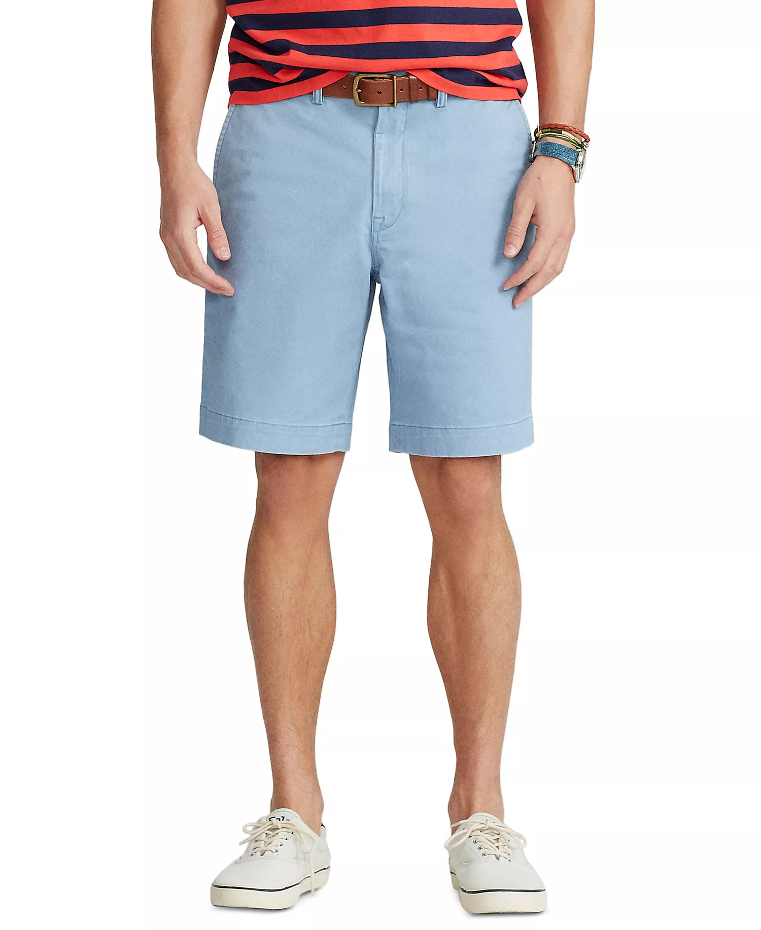 Men's 9.5-Inch Stretch Classic-Fit Chino Shorts - Channel Blue - 28