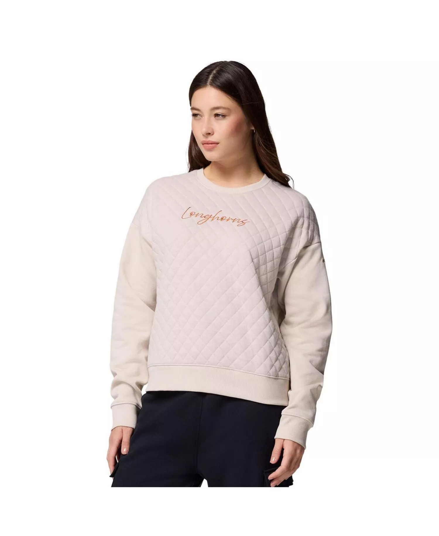 Women's Cream Texas Longhorns Collegiate Hart Mountain Quilted Sweatshirt - Cream - L