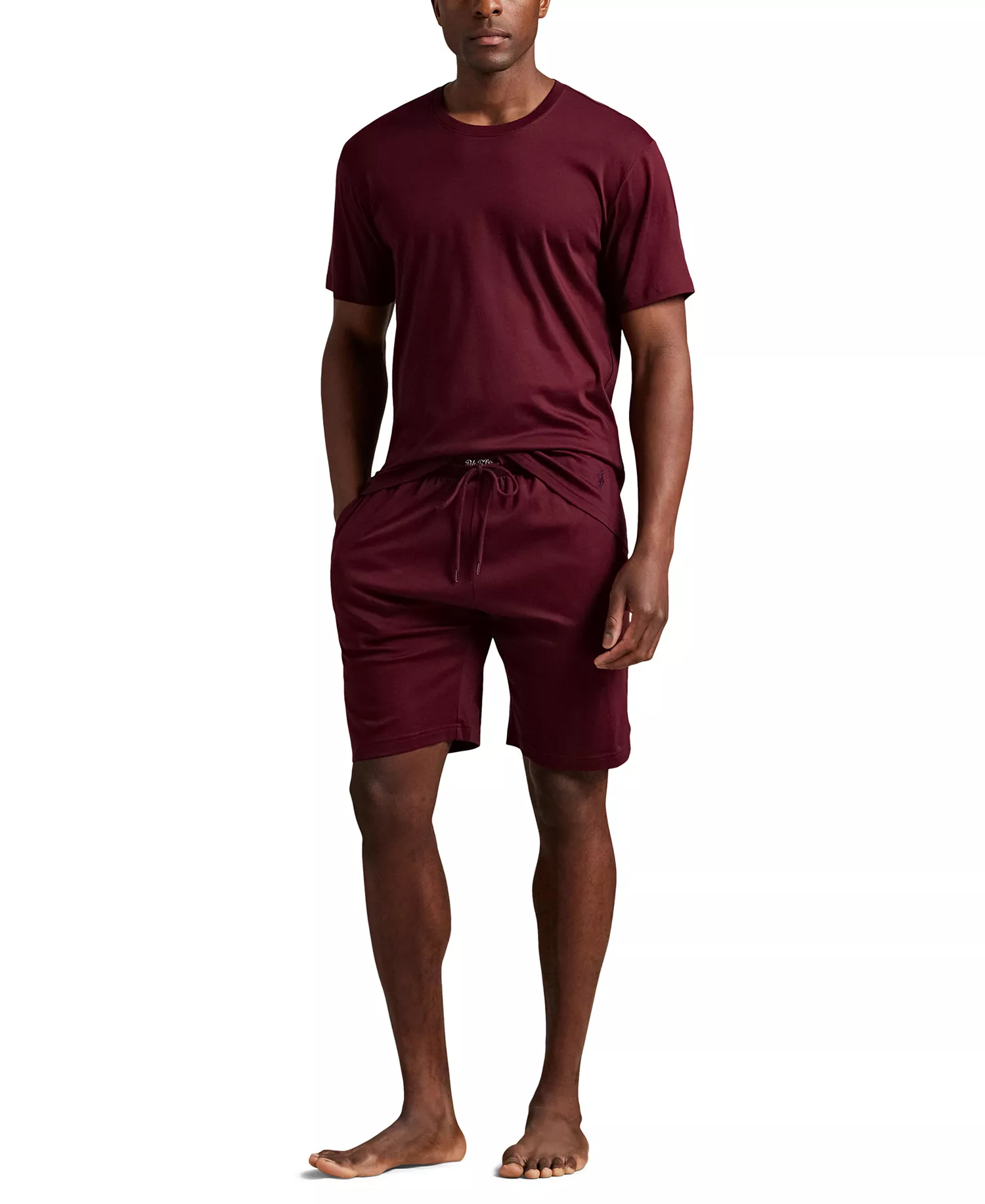 Men's Short Sleeve Crewneck Sleep T-Shirt - Classic Wine - L