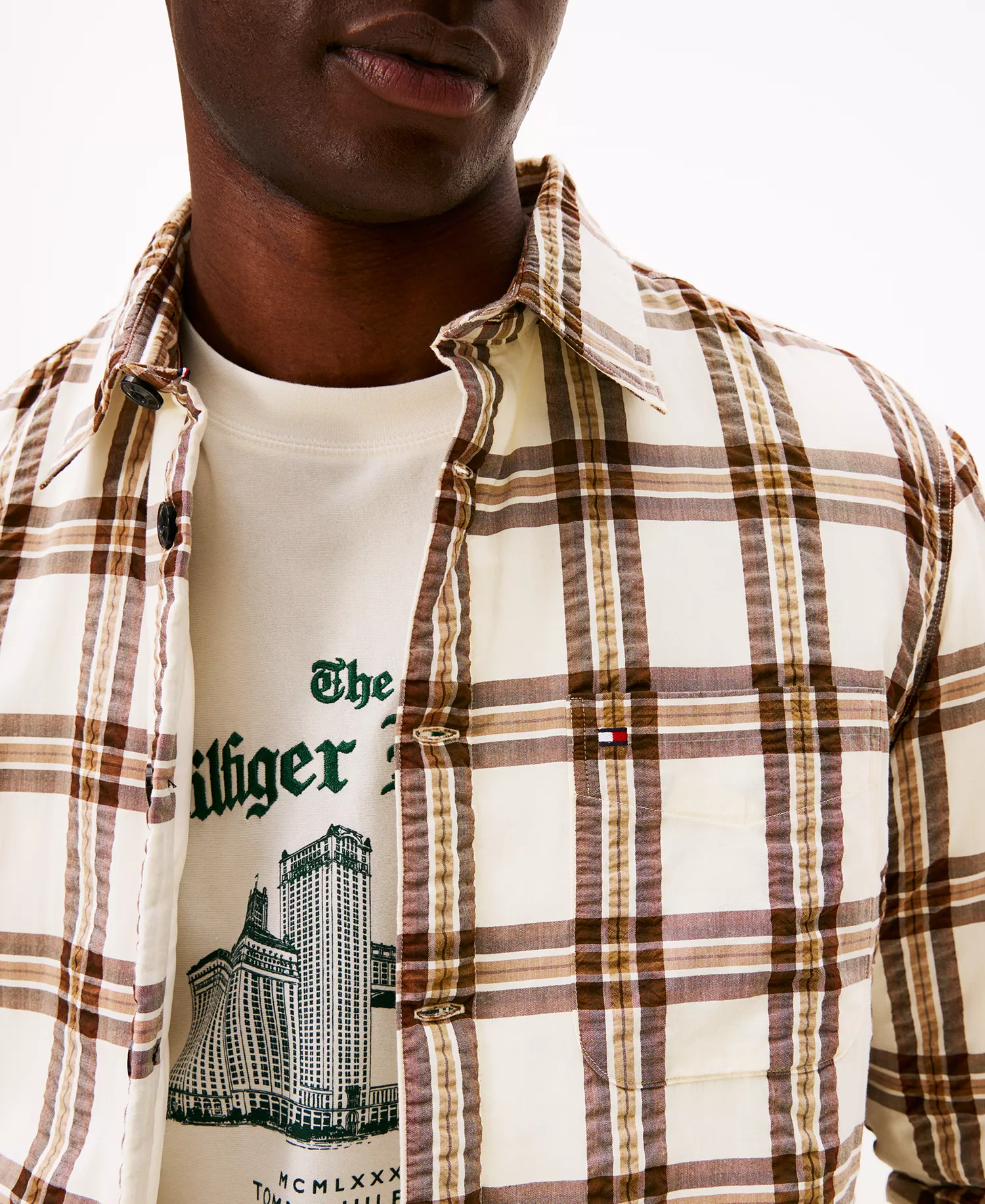 Men's Padded Relaxed Fit Overshirt - Legacy Brown - L