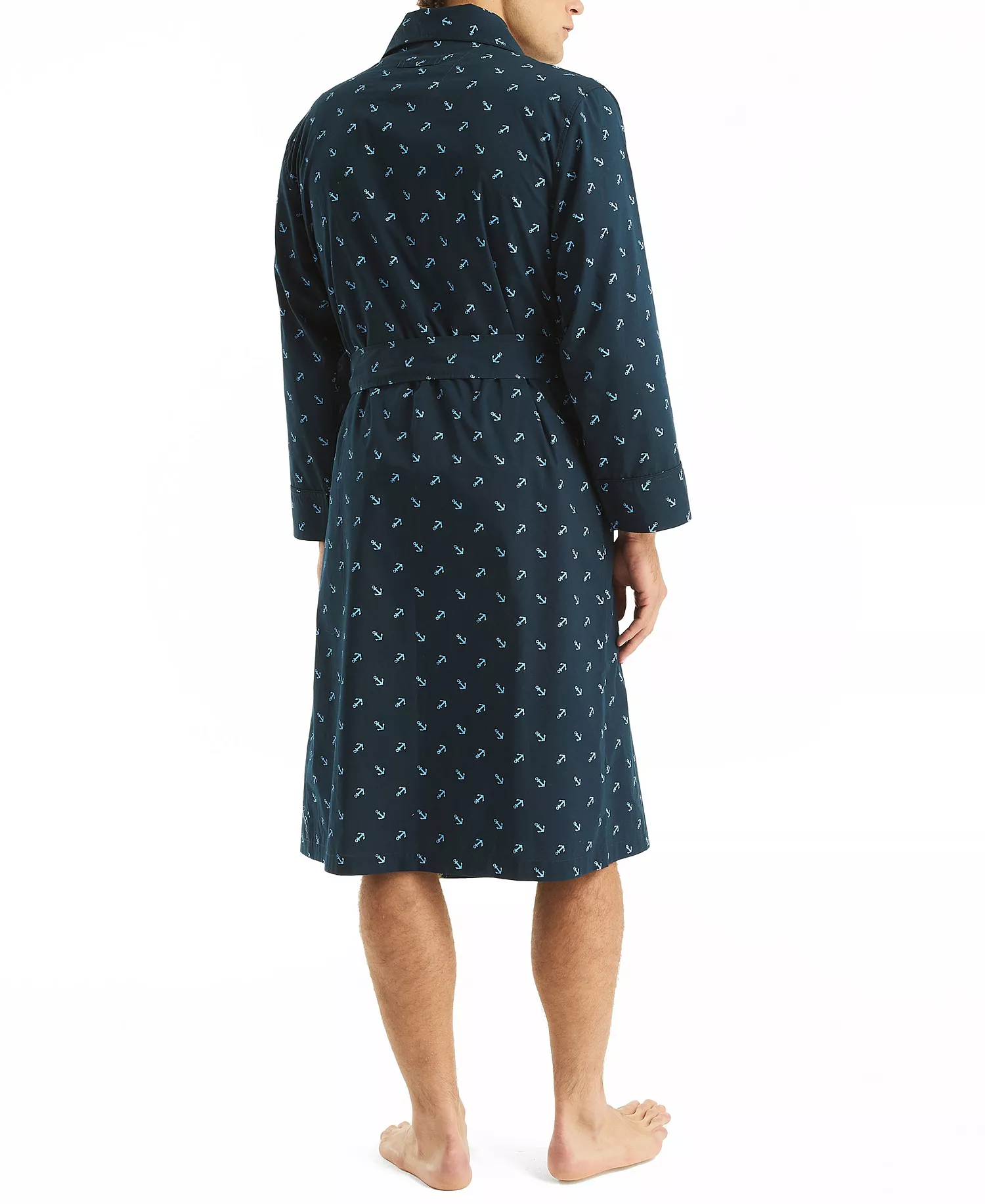 Men's Crafted Printed Robe - Maritime Navy - L/XL