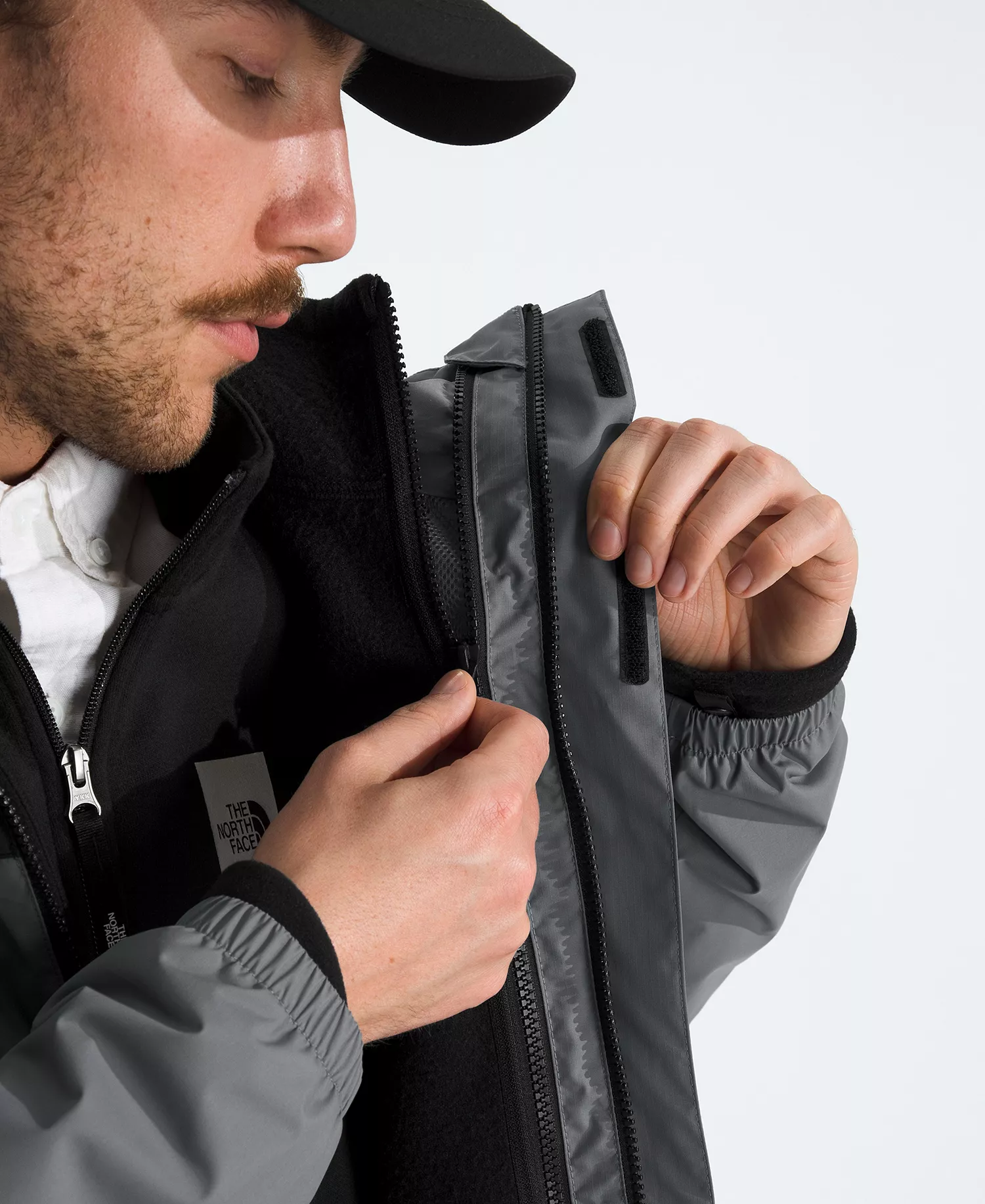 Men's Antora Triclimate Coat - Smoked pearl, Black - 2XL