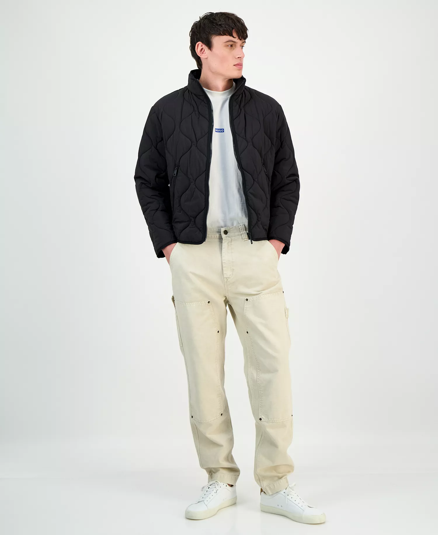 Men's Bogo Zip-Front Quilted Jacket - Black - 2XL