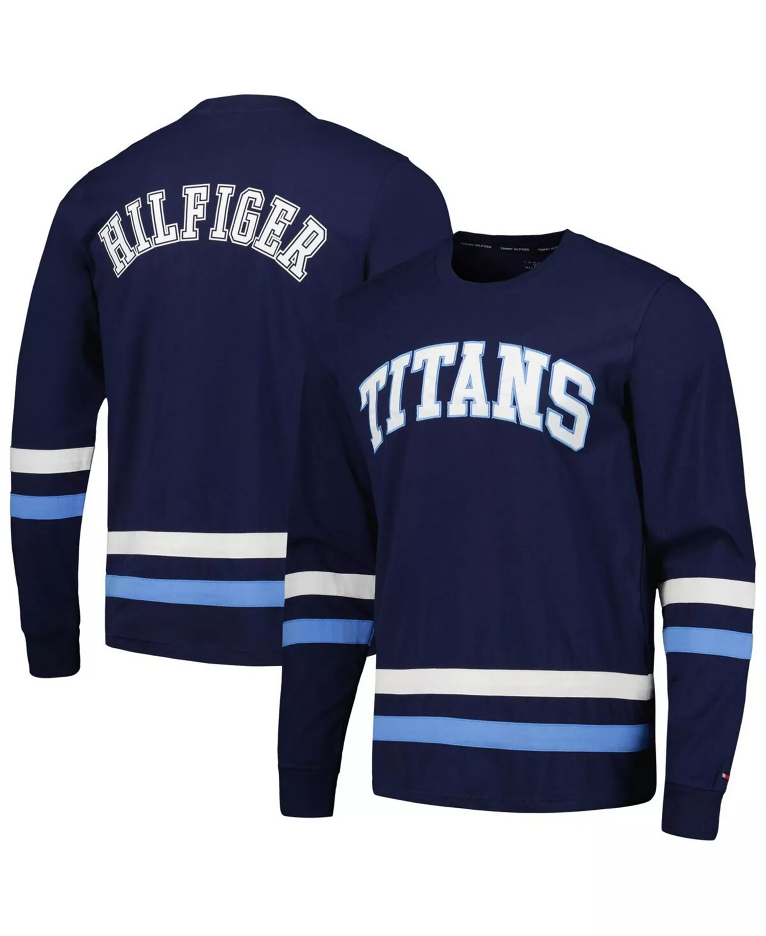 Men's Navy, Light Blue Tennessee Titans Nolan Long Sleeve T-shirt - Navy, Light Blue - 2XL