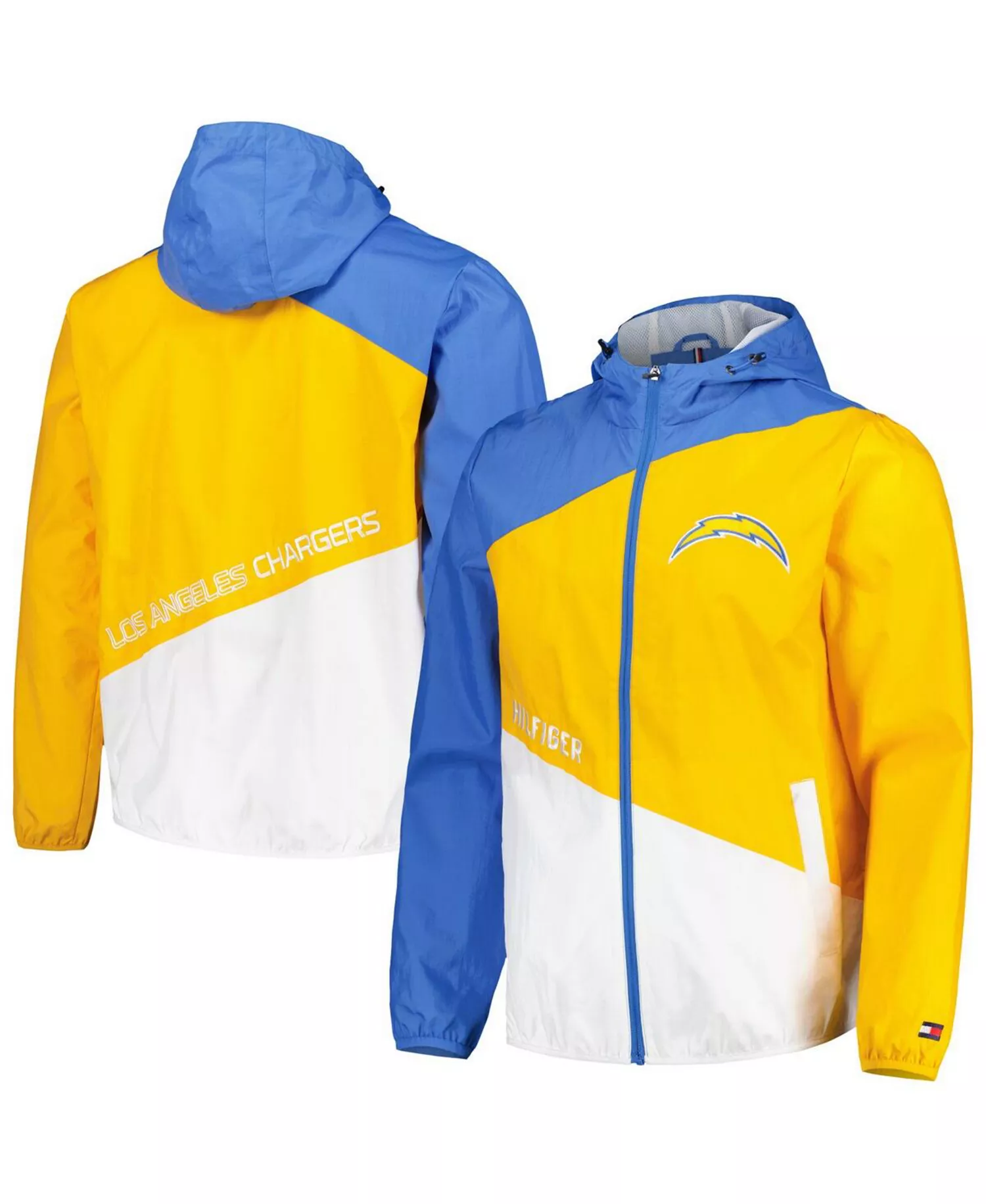 Men's Powder Blue, Gold Los Angeles Chargers Bill Full-Zip Jacket - Powder Blue, Gold - XL