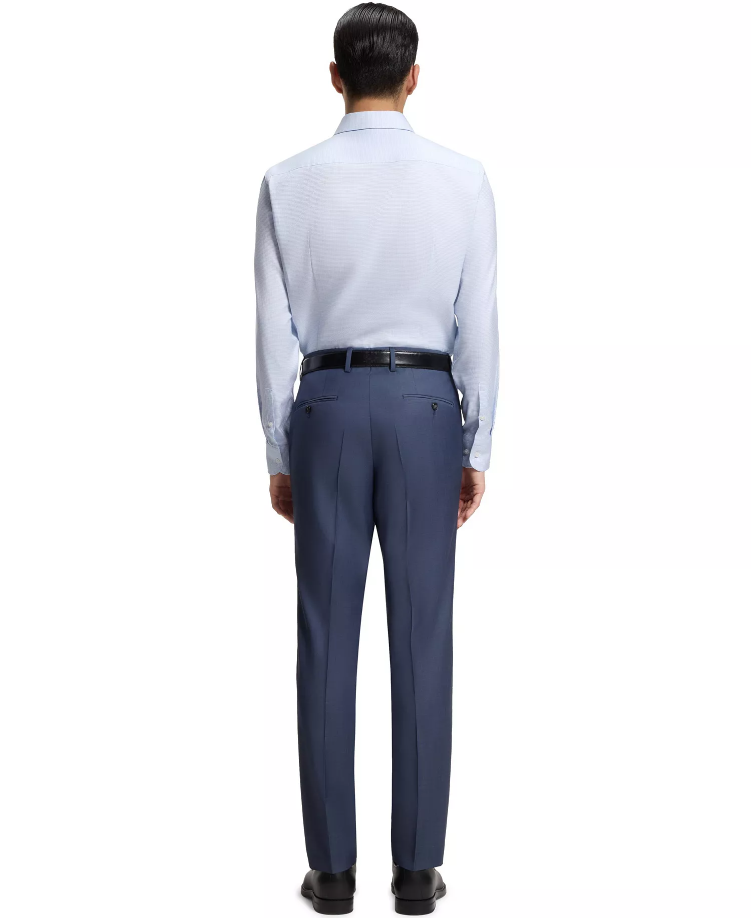 Men's Cotton Twill Slim-Fit Dress Shirt - Open Blue - 14.5