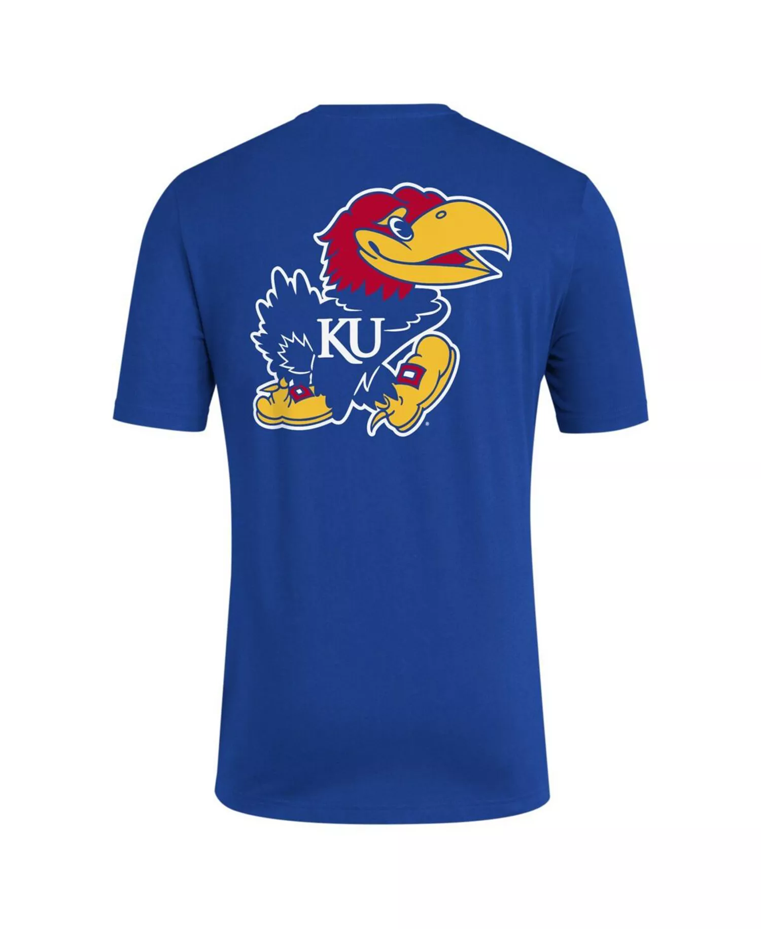 Men's Royal Kansas Jayhawks Reverse Retro Baseball 2 Hit T-Shirt - Royal - 2XL