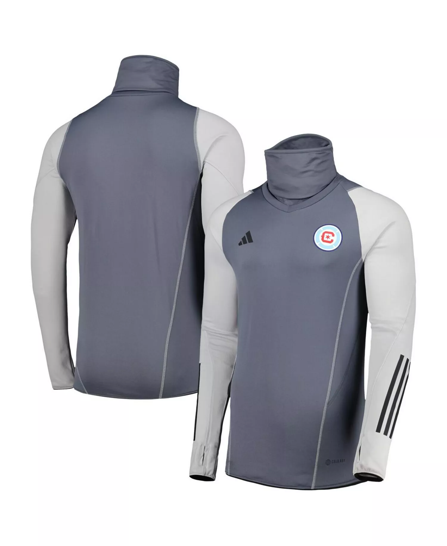 Men's Gray Chicago Fire Warm Raglan COLD.RDY Top - Gray - 2XL